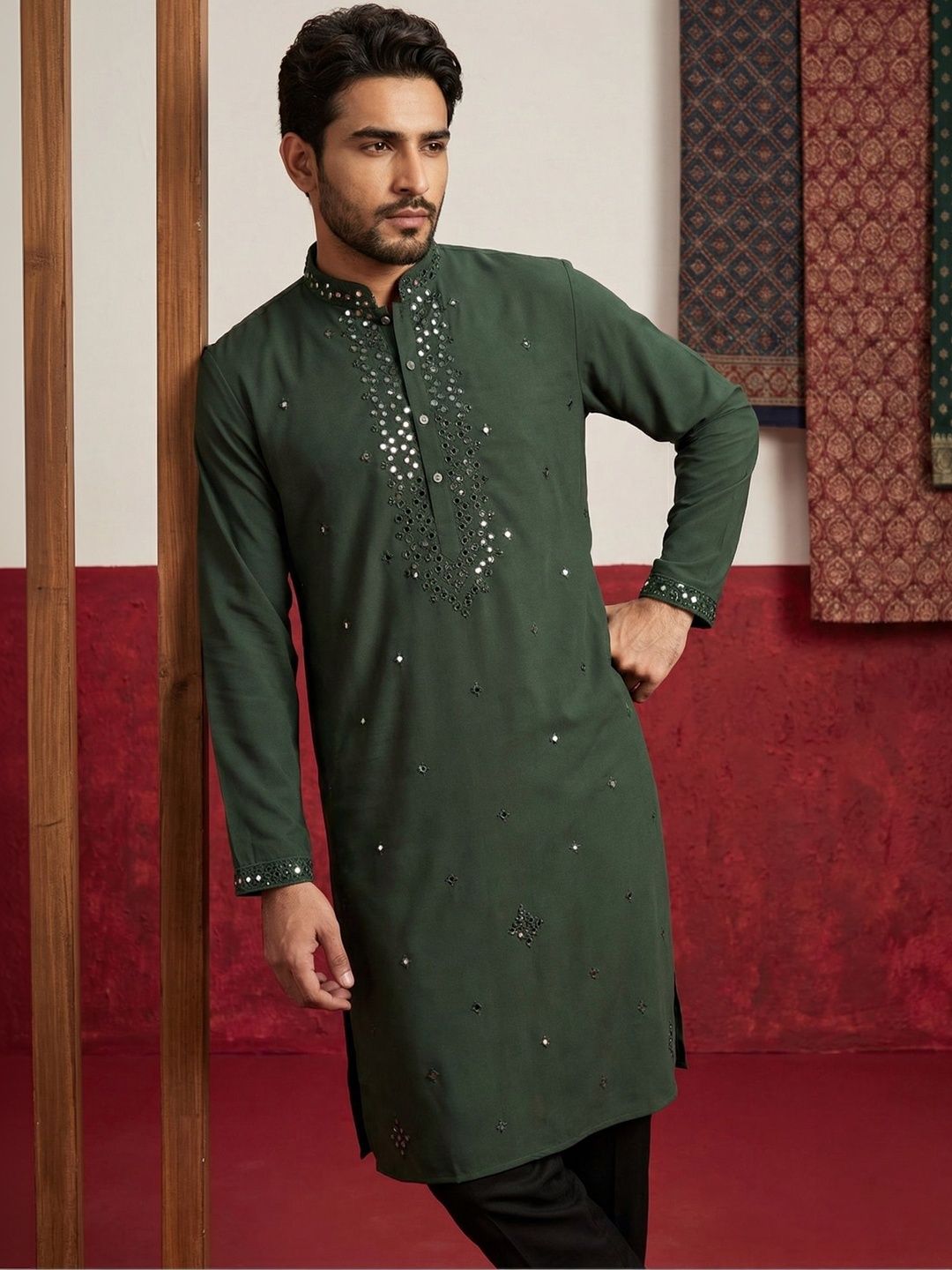 Jompers Japanese Fabric Embroidered Kurta