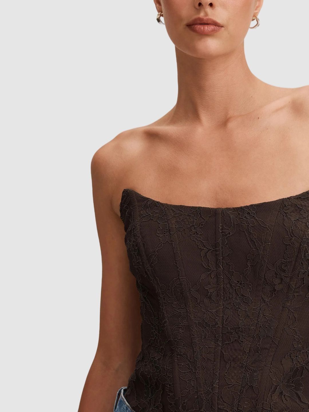 Embellished Embroidered Lace Crop Top