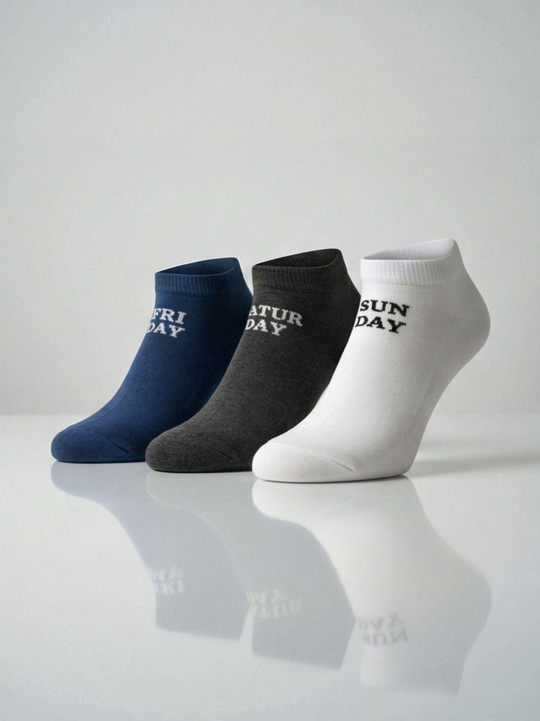 Moda Rapido Men Pack of 3 Assorted Patterned Ankle Length Socks