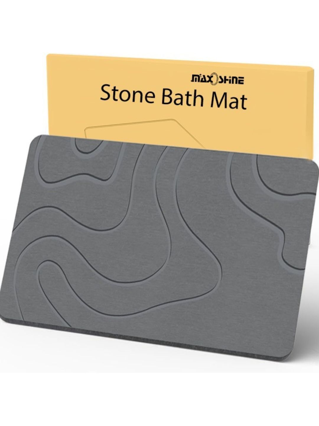 MAXOSHINE Grey Water Resistant Floor Mat