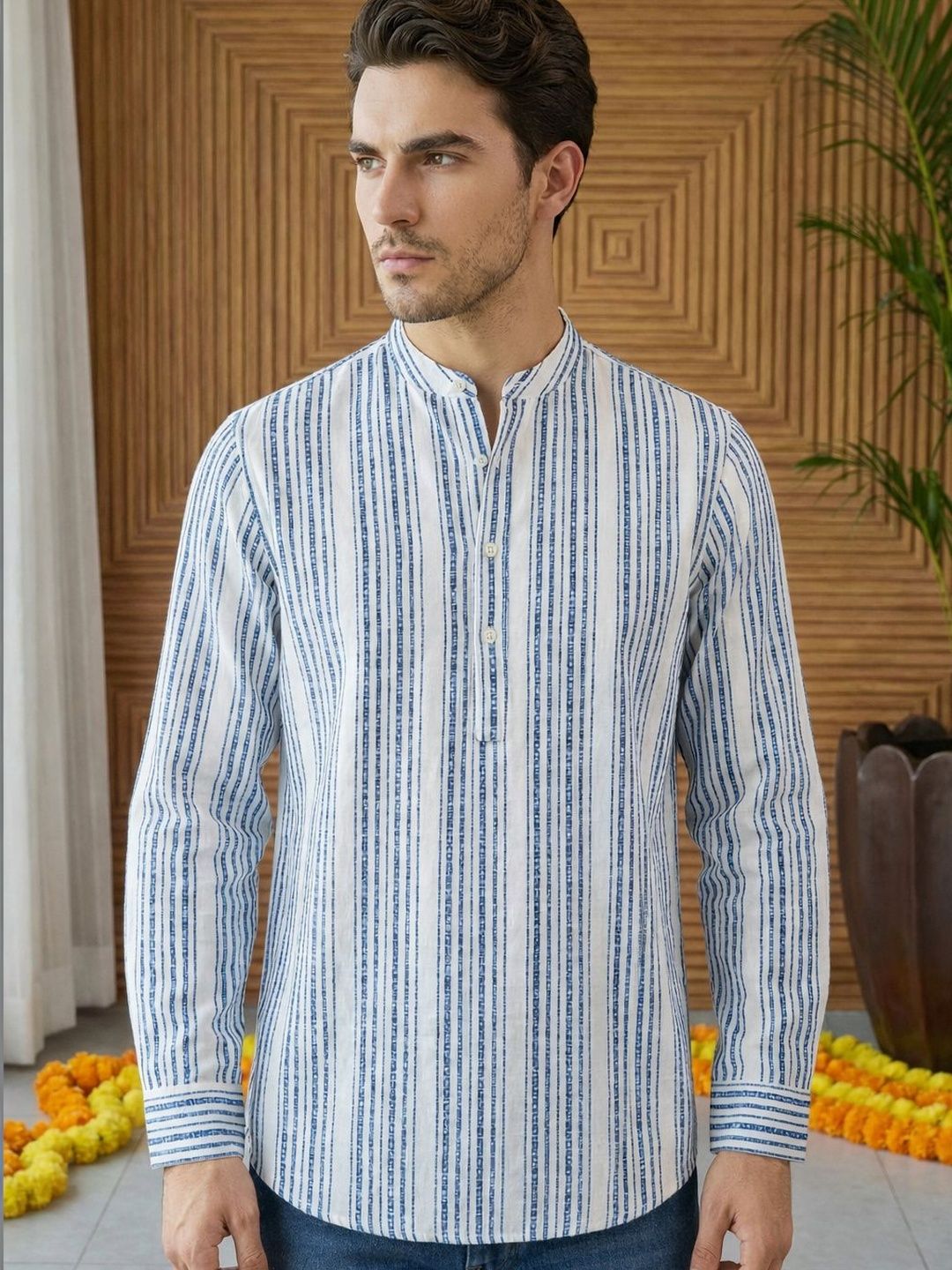 Jompers Men Striped Kurta