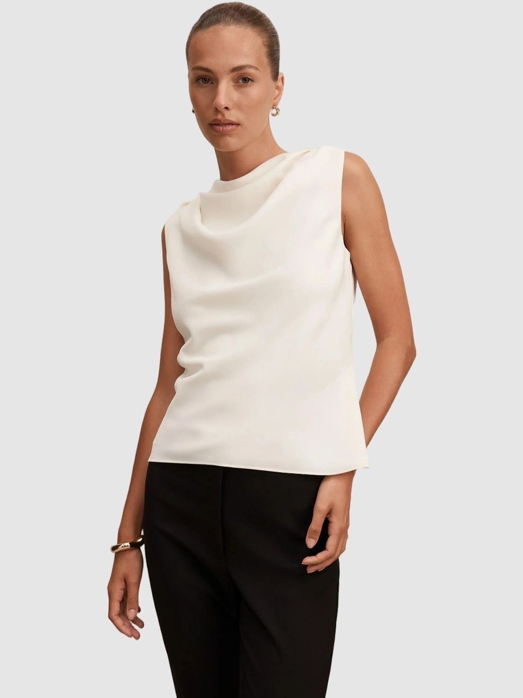 Cowl Neck Satin Top