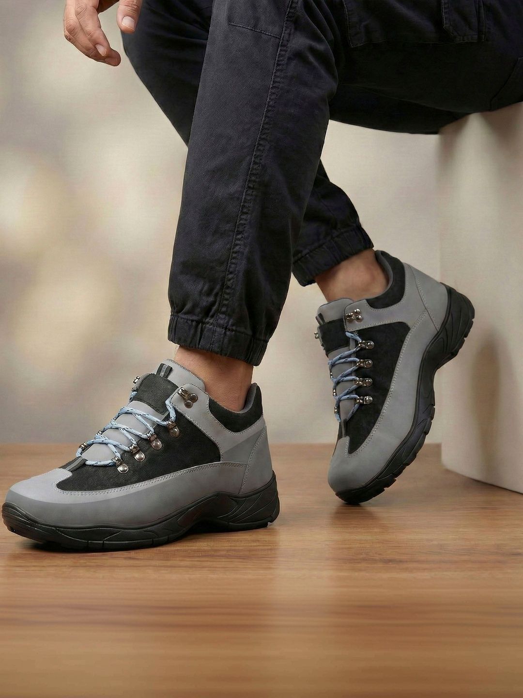 Bxxy Men Invisible Height Increassing Elevator Casual Lace-Up Shoes