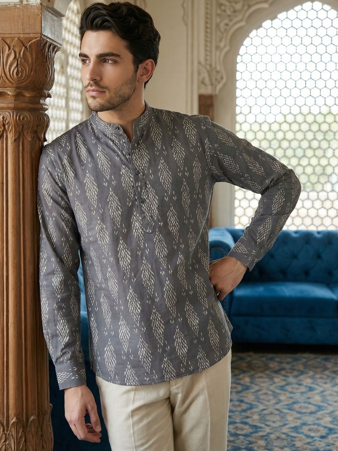 Jompers Men Printed Kurta