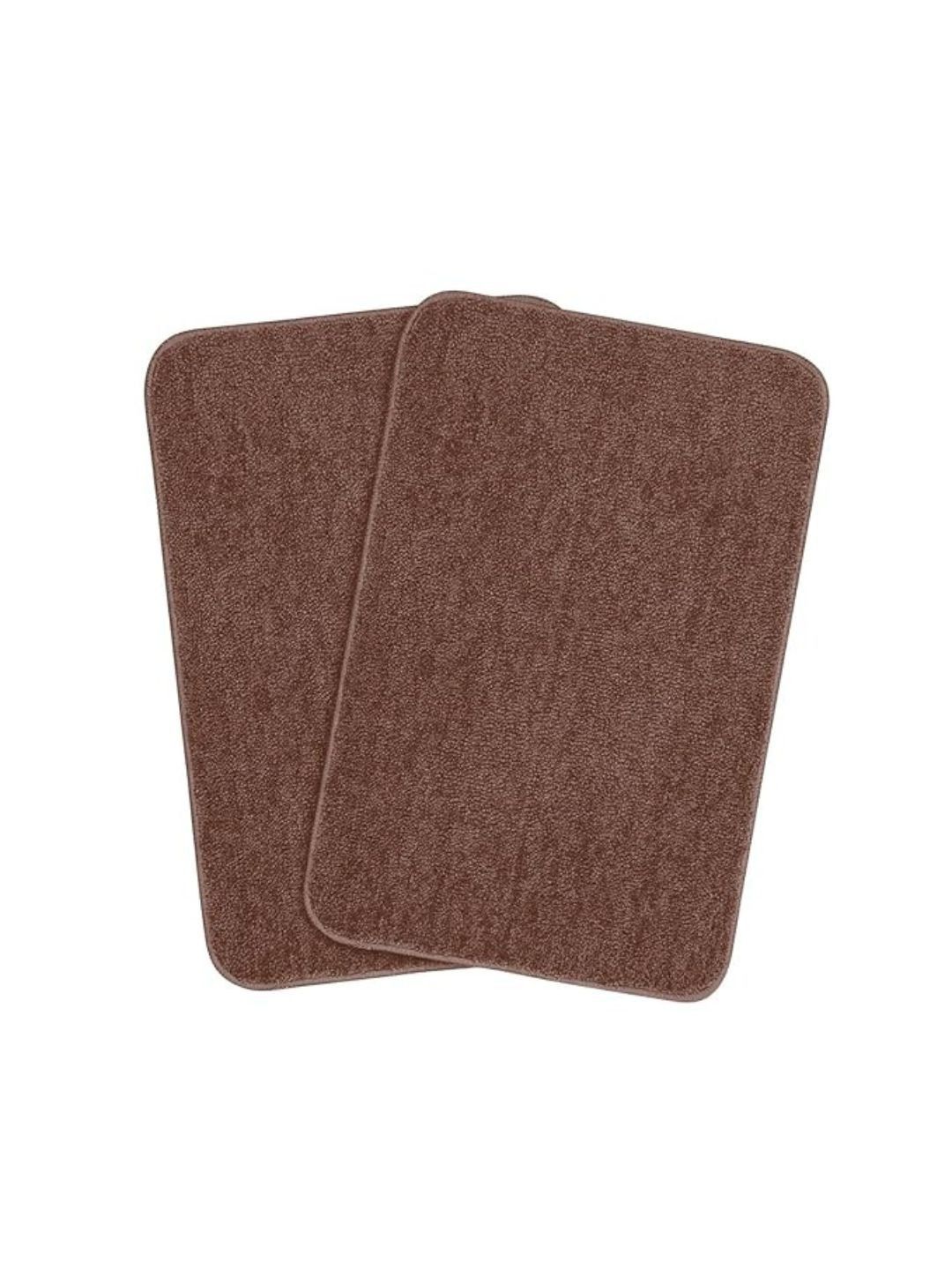 MAXOSHINE Brown 2-Pcs Water Resistant Floor Mat