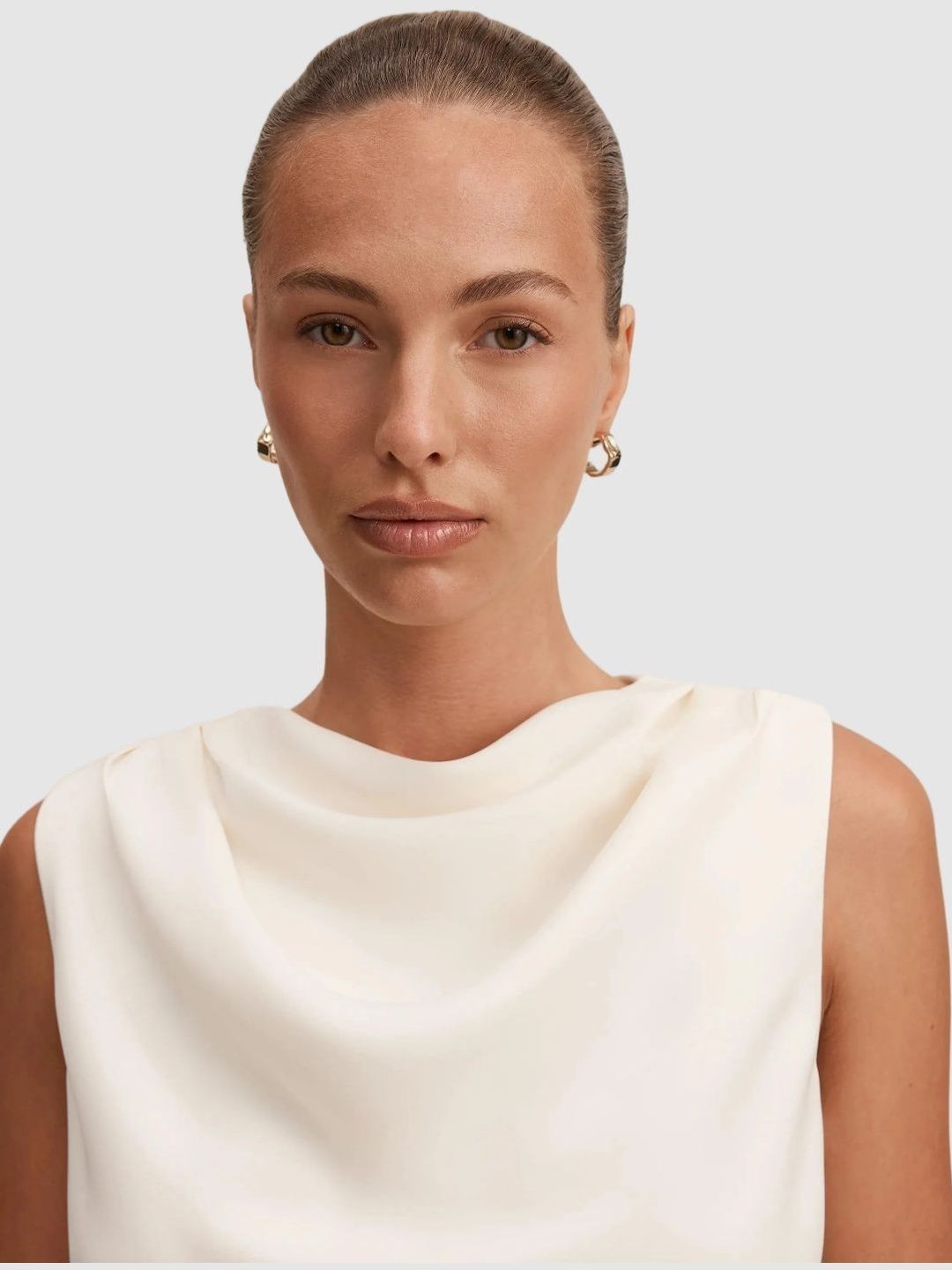 Cowl Neck Satin Top