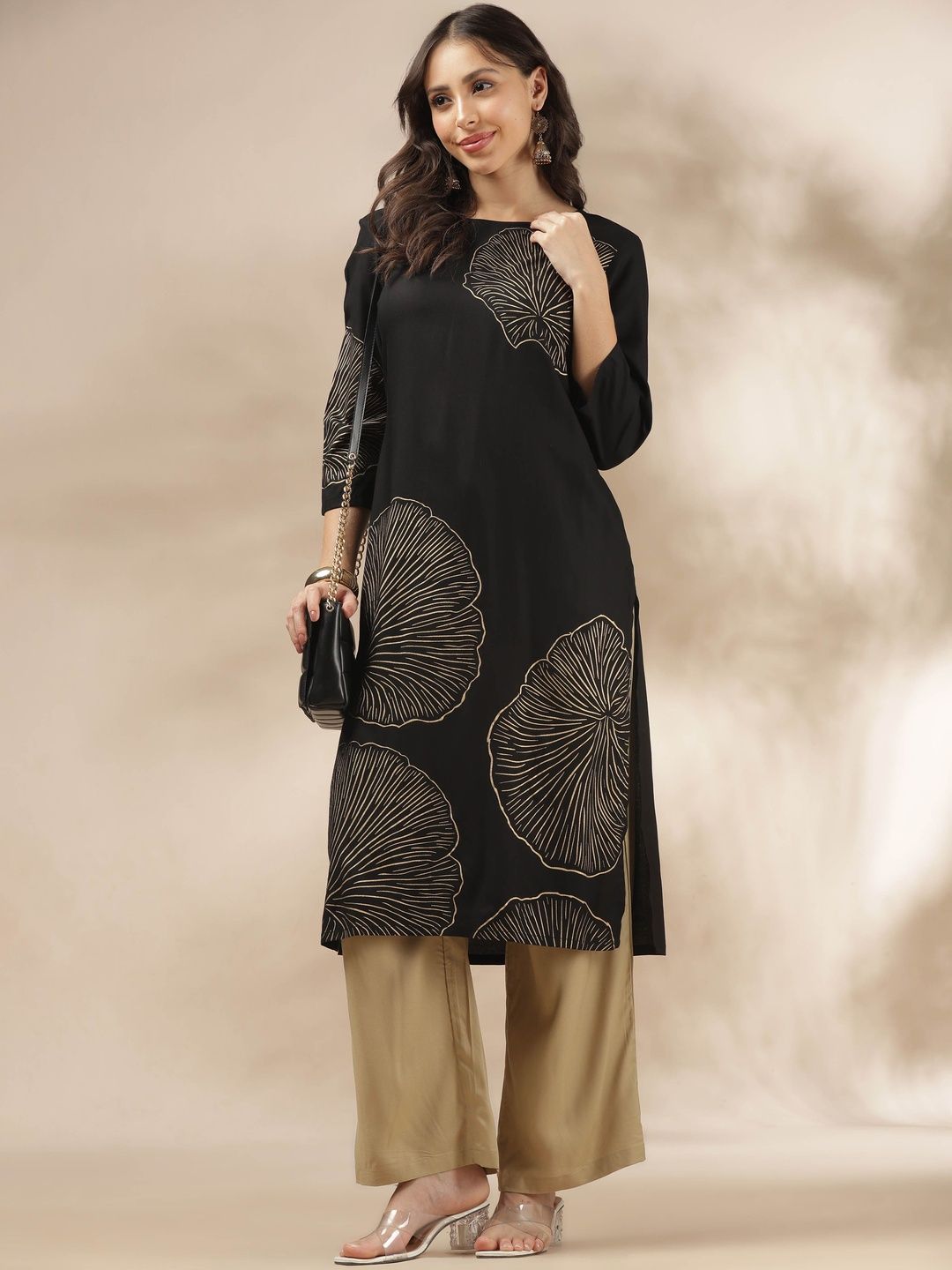 chinese dress ladies Baghira Appiqued Layered Kurta Set main image 1