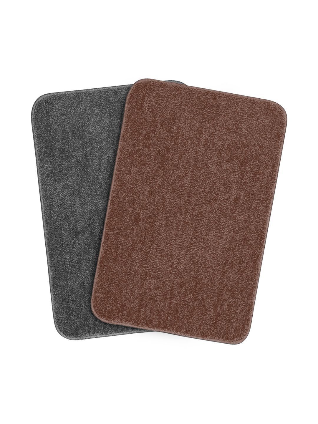 MAXOSHINE Grey 2-Pcs Water Resistant Floor Mat