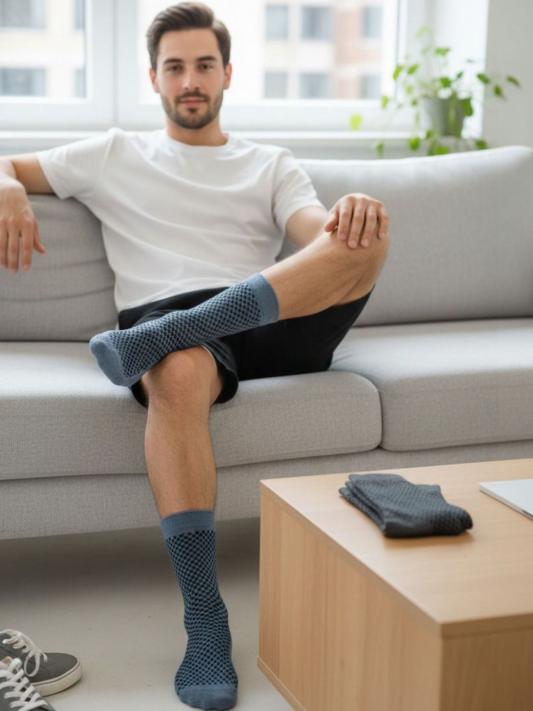 Moda Rapido Men Pack of 2 Patterned Calf Length Socks