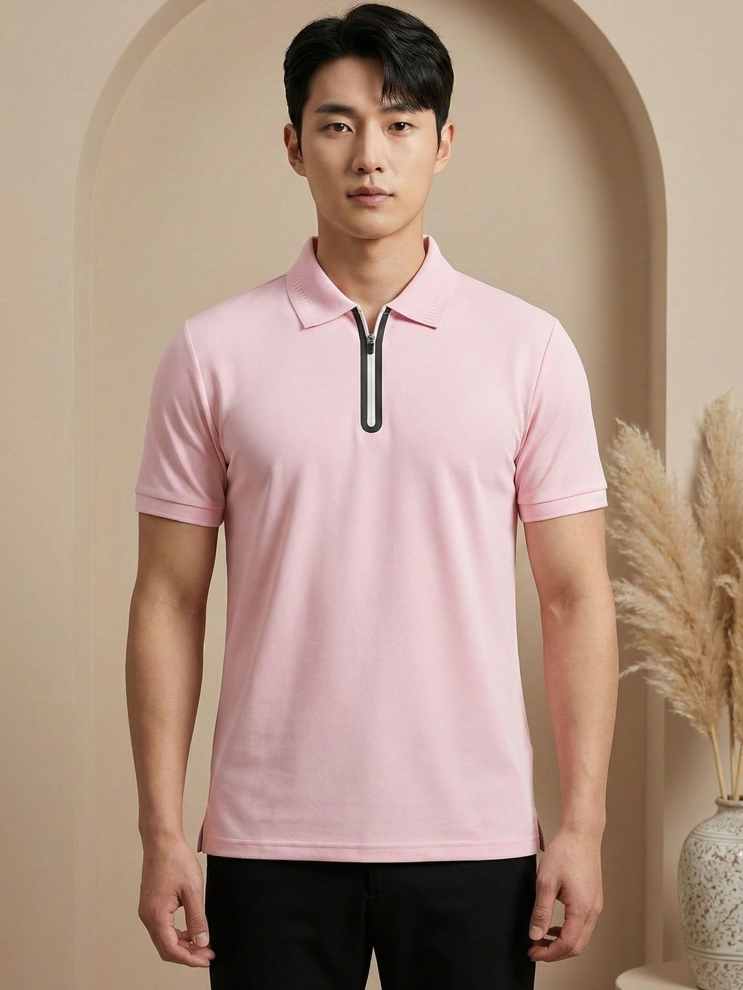 Mast & Harbour Men Polo Collar T-shirt