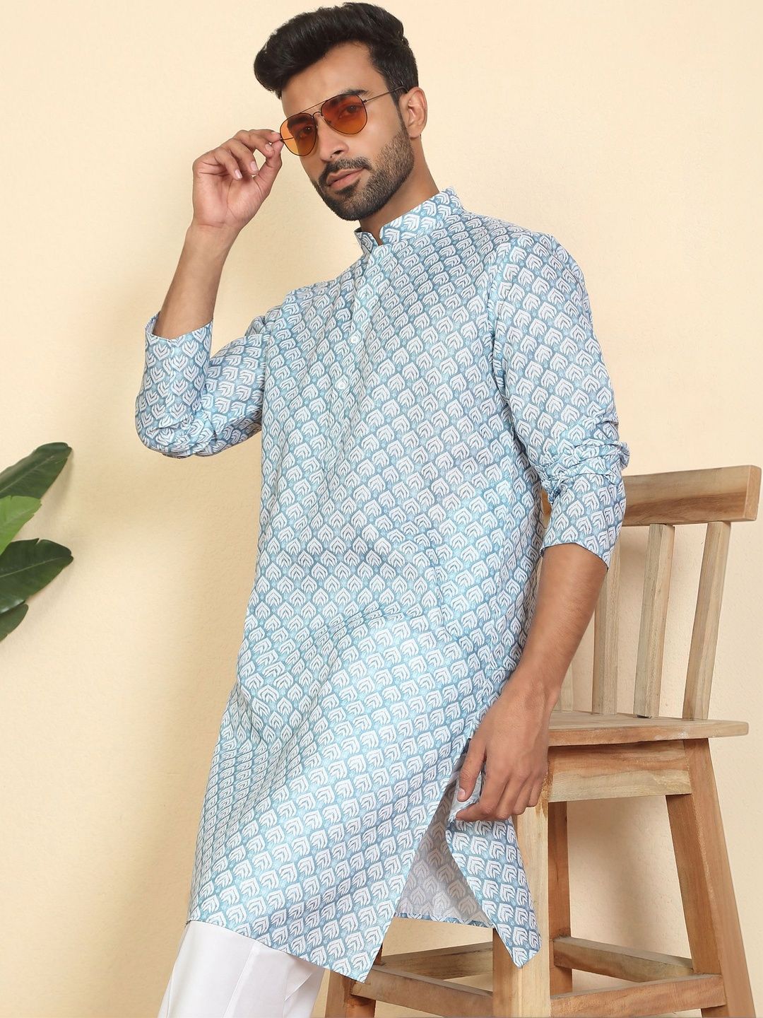 KRAFT INDIA Men Floral Printed Kurta
