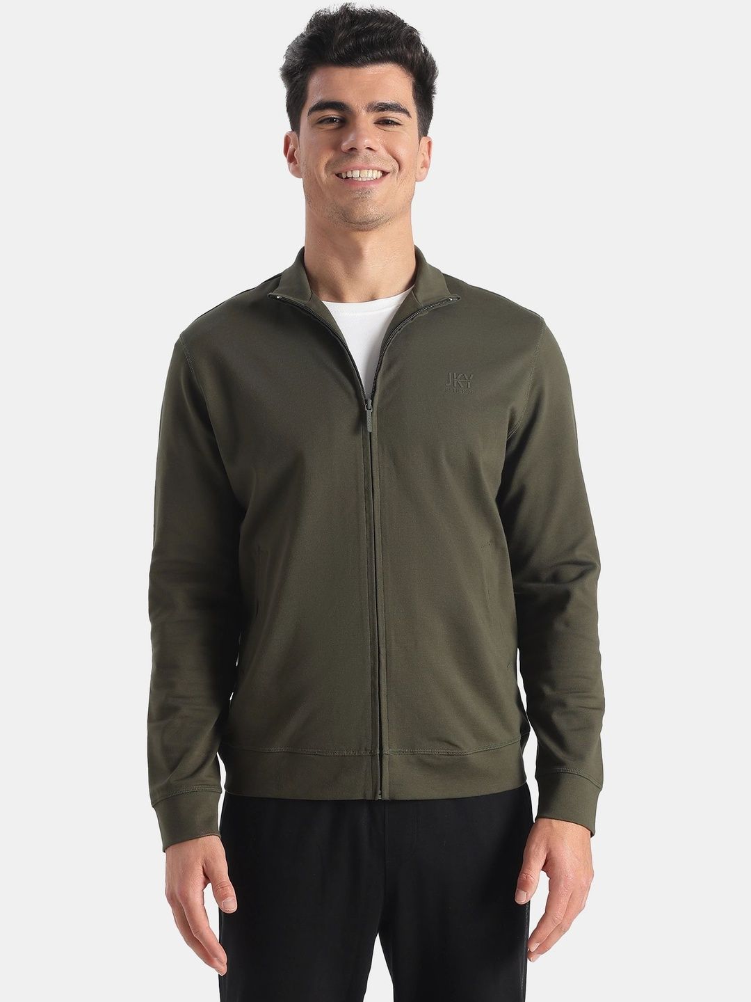 Jockey Rayon Nylon Elastane Stretch Jacket with Ribbed Cuffs - AM89
