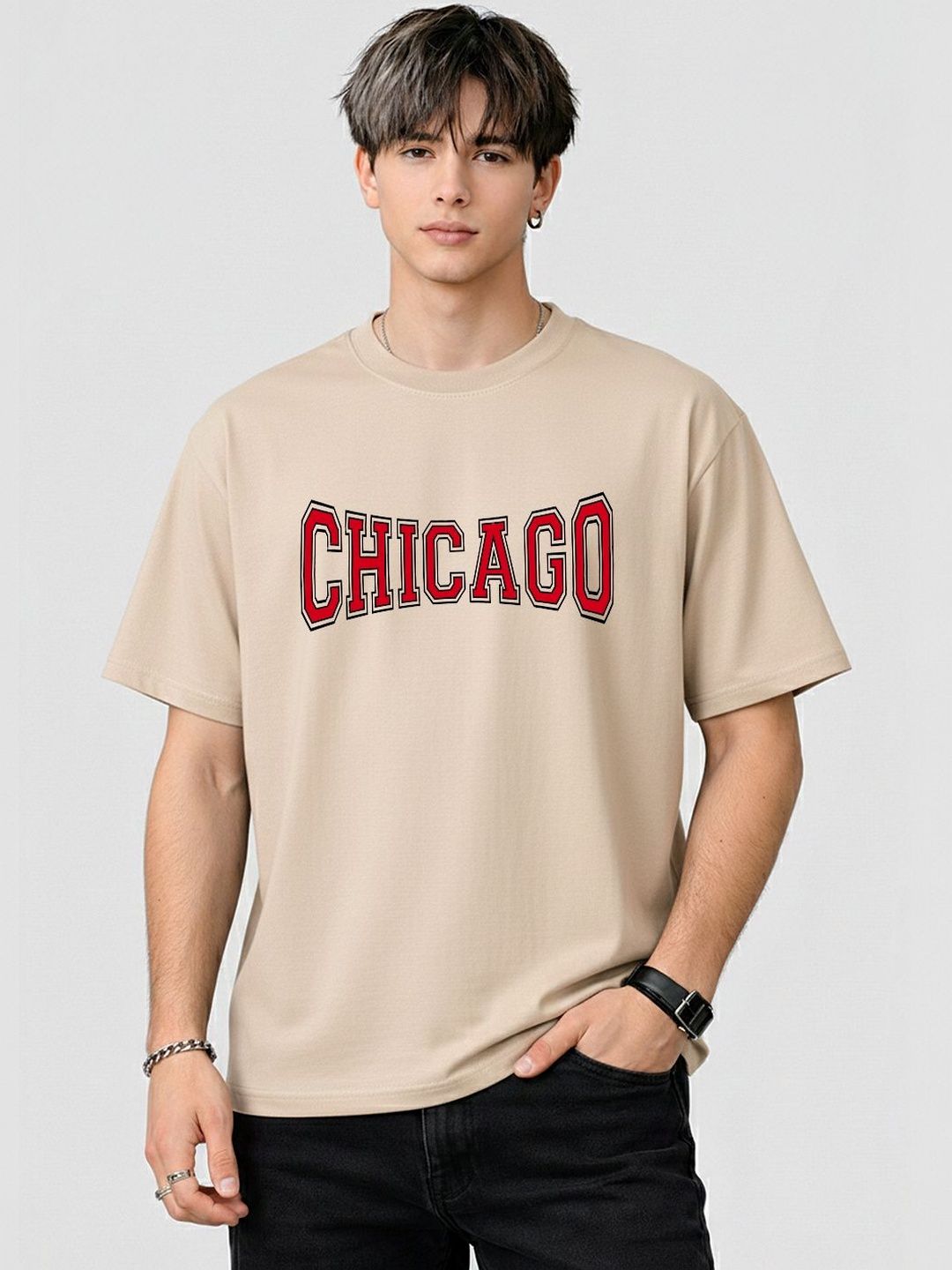 Moda Rapido Men Drop-Shoulder Sleeves T-shirt