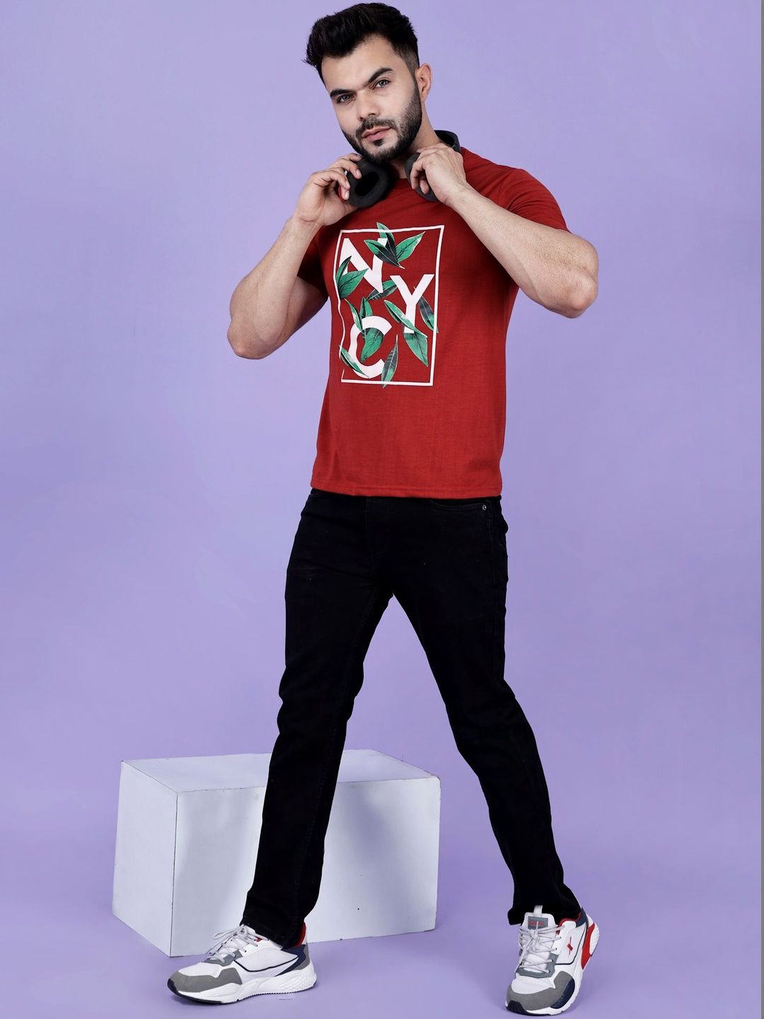 Mast & Harbour Men Printed T-shirt