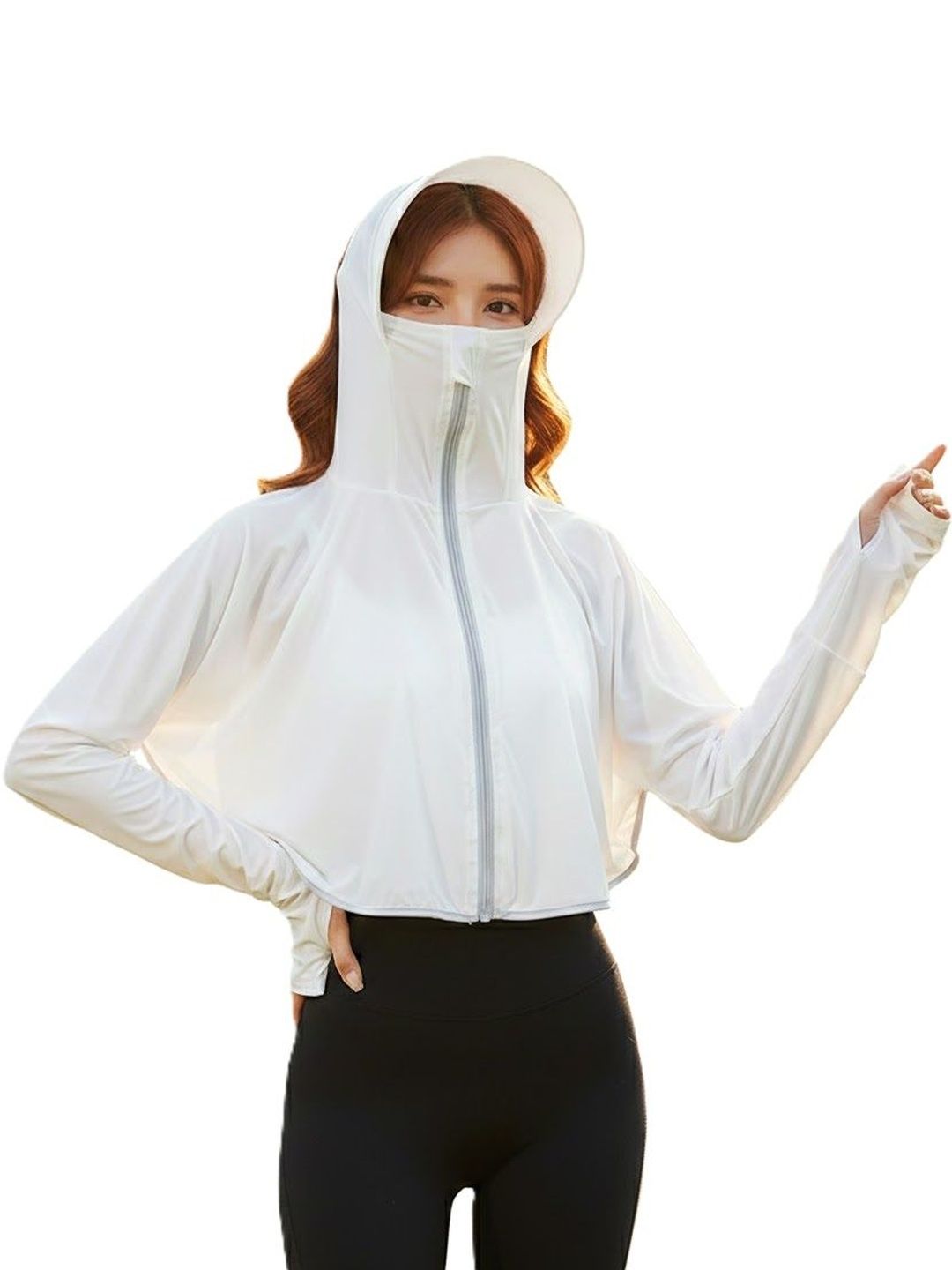 Alexvyan Women Water Resistant Crop Woven Jacket