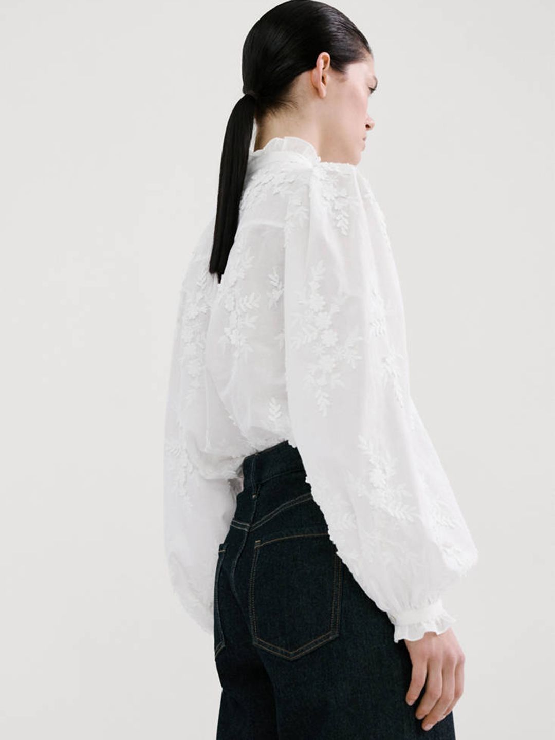 Floral Embroidered Pure Cotton Casual Shirt