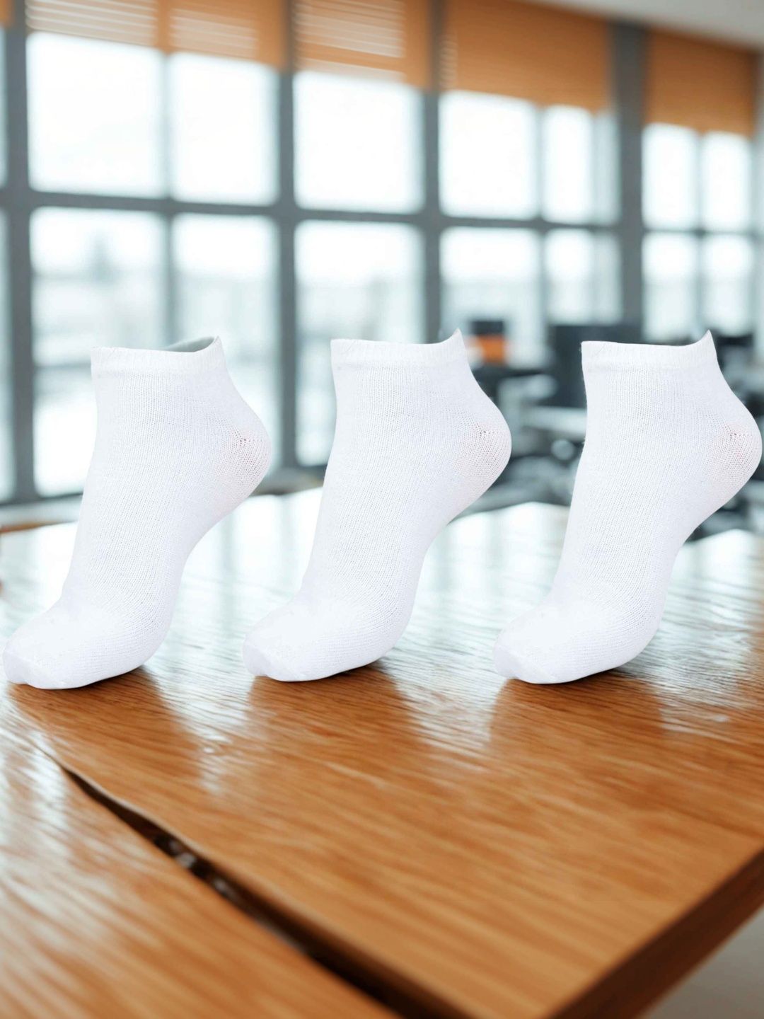 MJE Men Pack of 3 Cotton Blend Ankle Length Socks