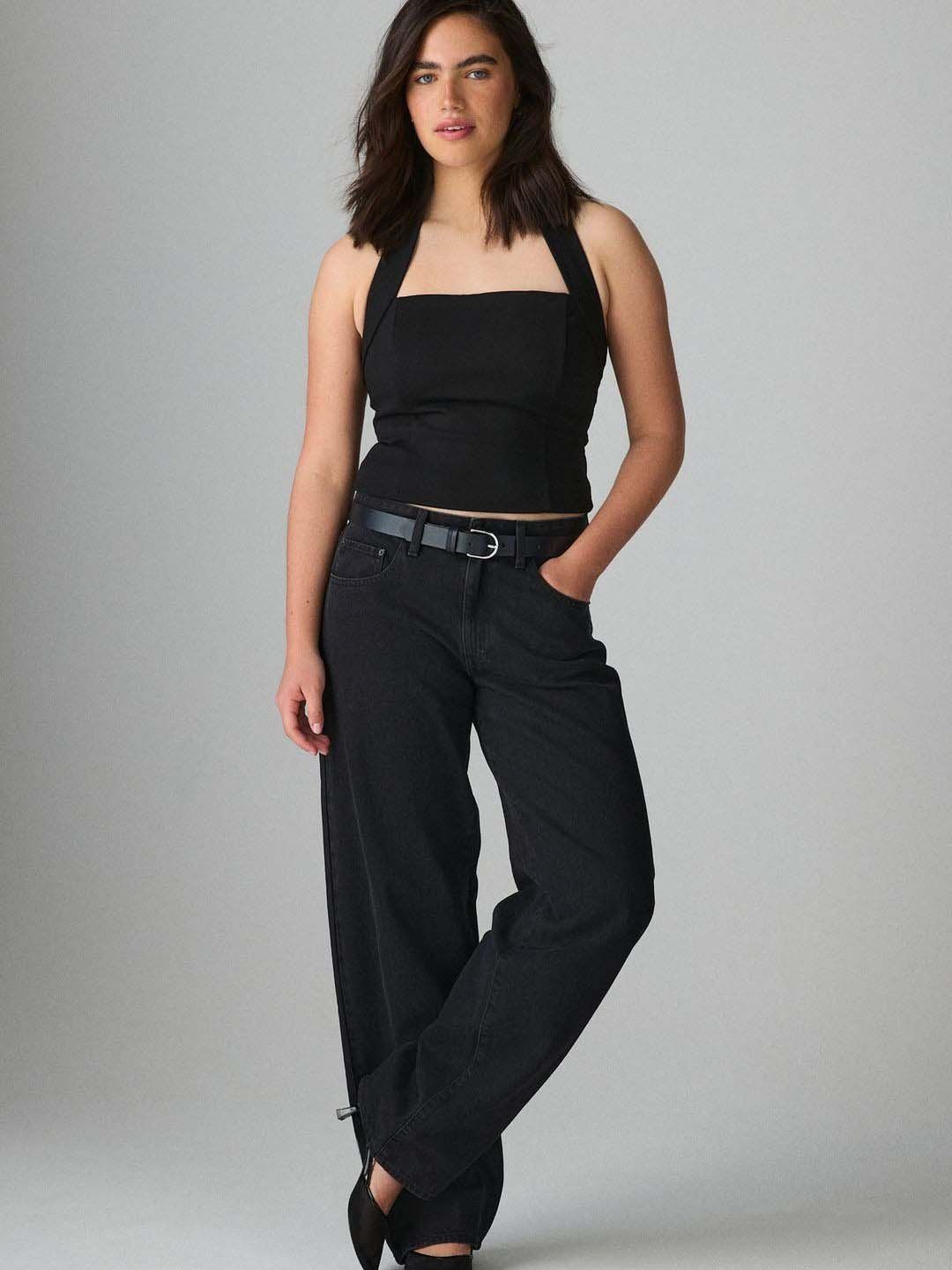 Stylecast X Kotty Women Wide Leg High-Rise Jeans