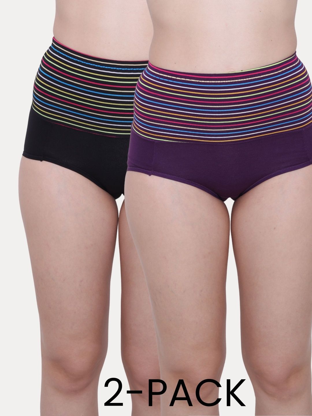 Glamoras Pack of 2 High Waist Tummy Tucker Shapewear