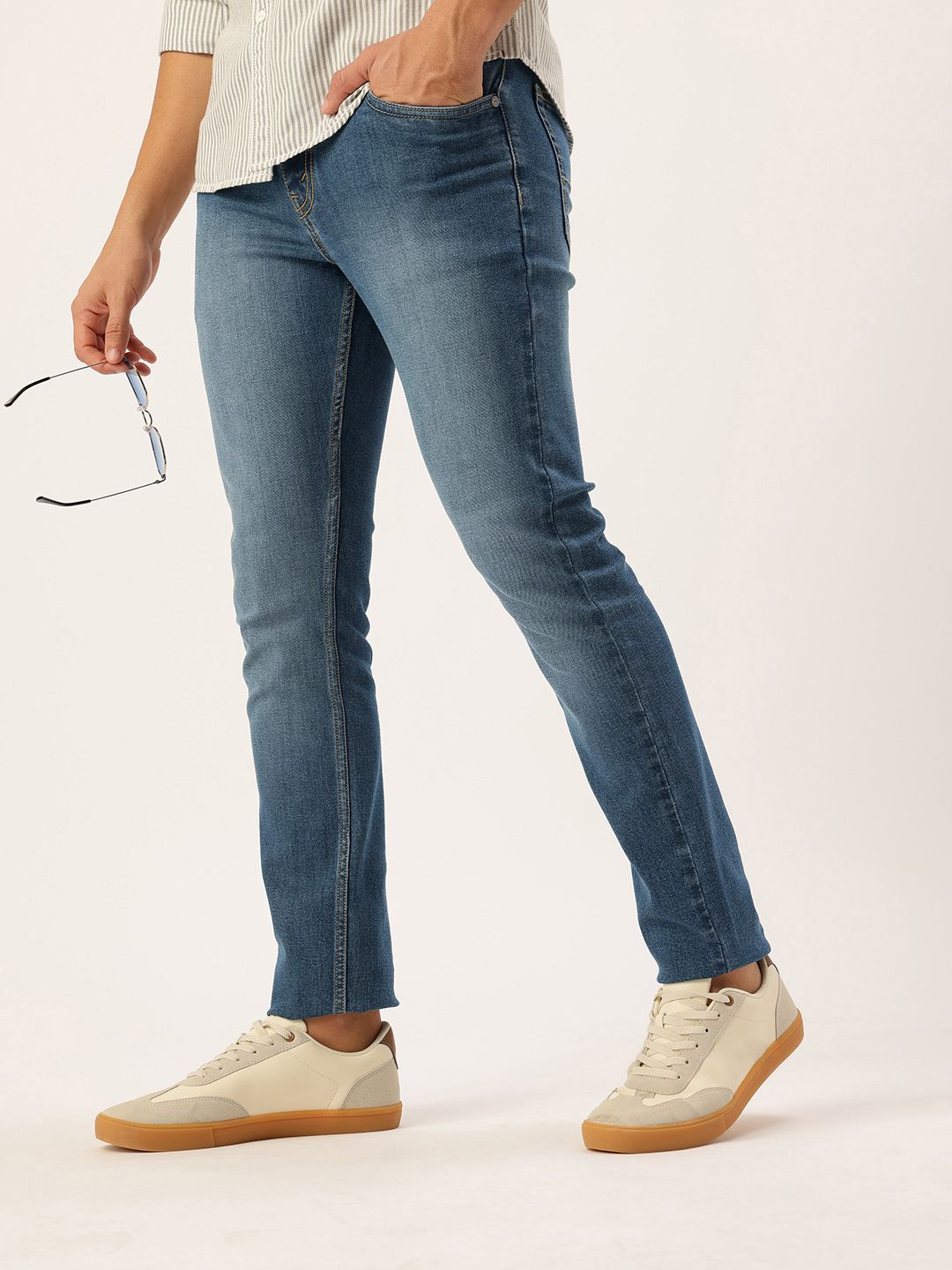 Nautica Men Slim Fit Heavy Fade Stretchable Jeans