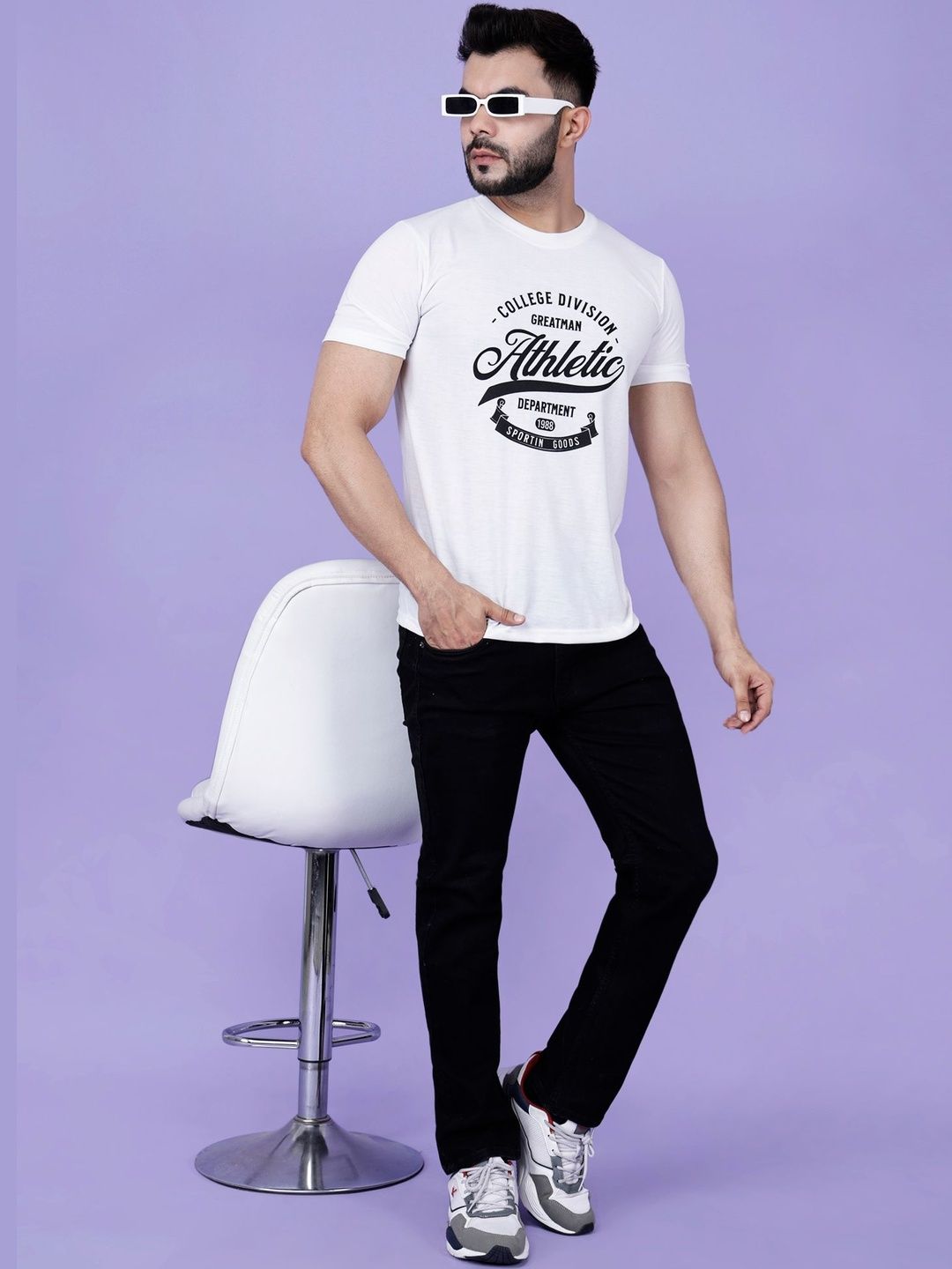 Mast & Harbour Men Printed Slim Fit T-shirt