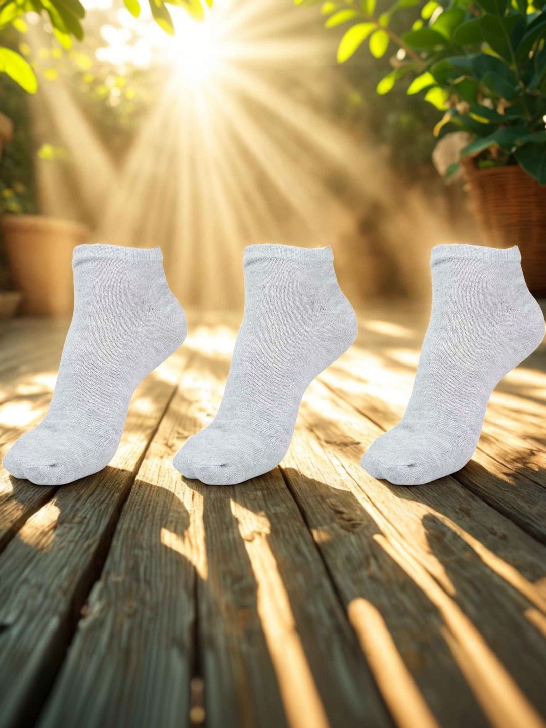 MJE Men Pack of 3 Shoe Liners Socks