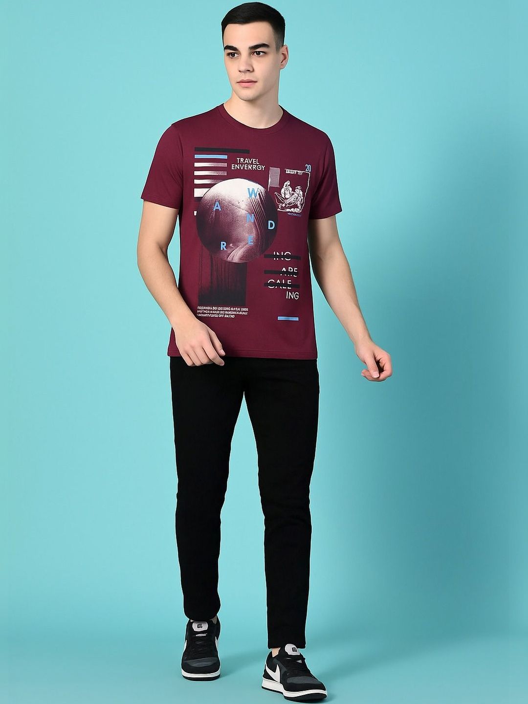Mast & Harbour Men Printed T-shirt