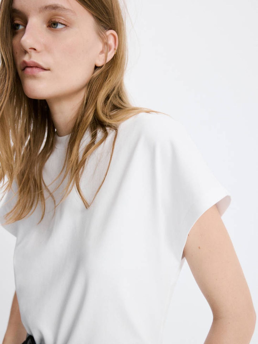 Extended Sleeves Pure Cotton T-shirt