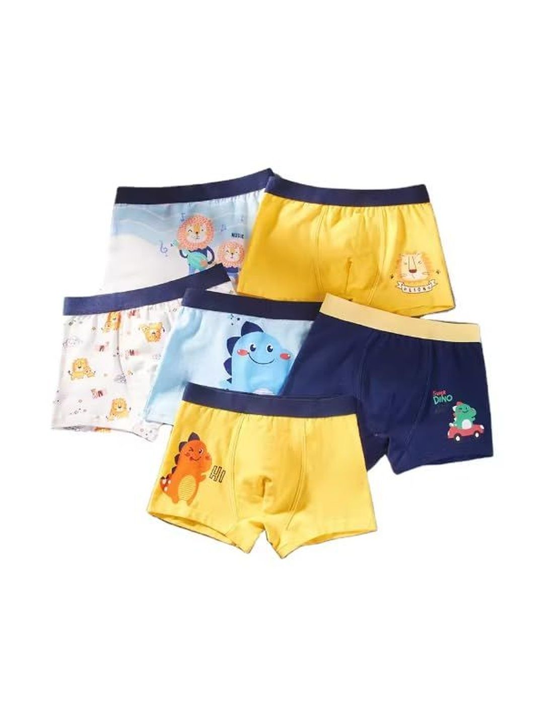 Teri Beri Boys Pack of 6 Cotton Boxer Briefs Underwear