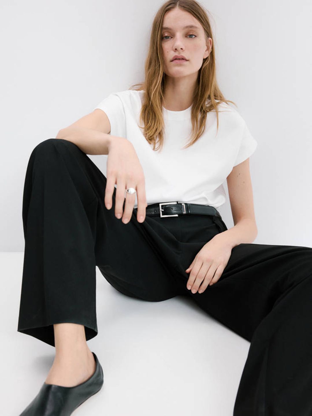 Extended Sleeves Pure Cotton T-shirt