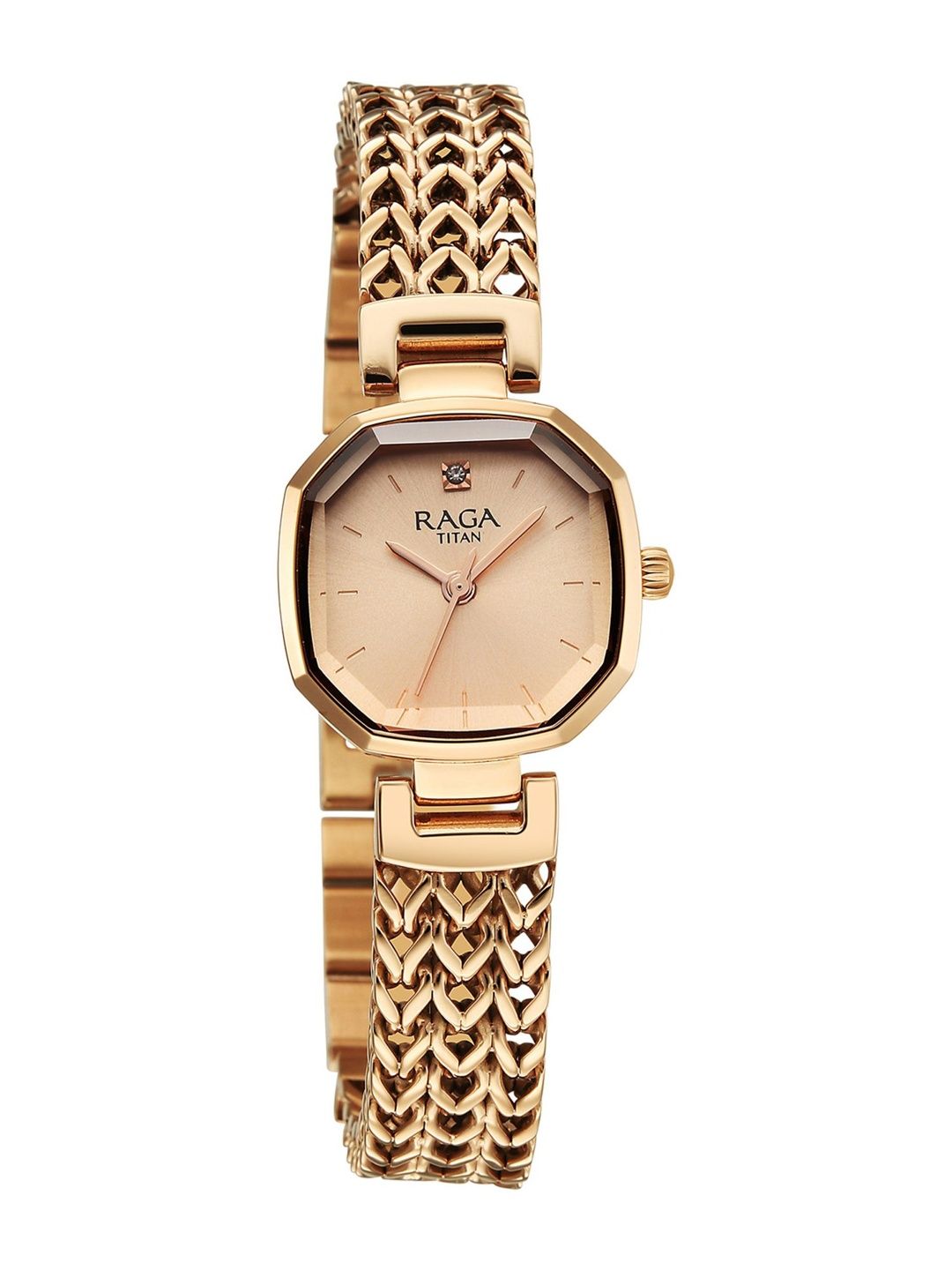 Raga Ascendo Rose Gold Dial Quartz Analog Watch - 95404WM01