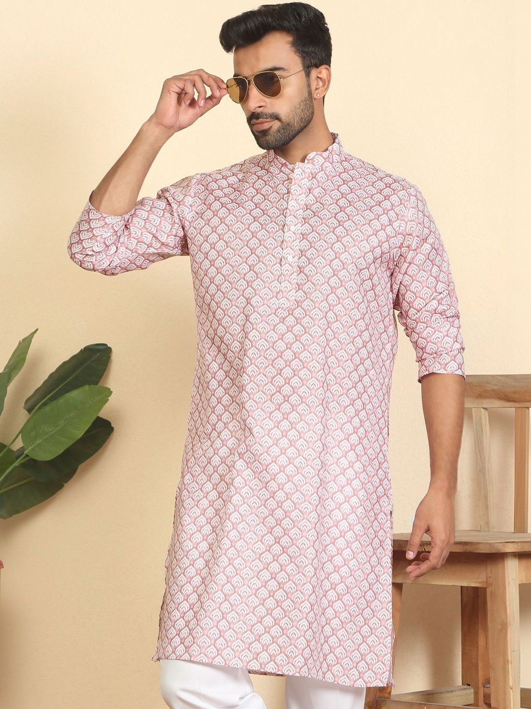 KRAFT INDIA Men Floral Printed Kurta