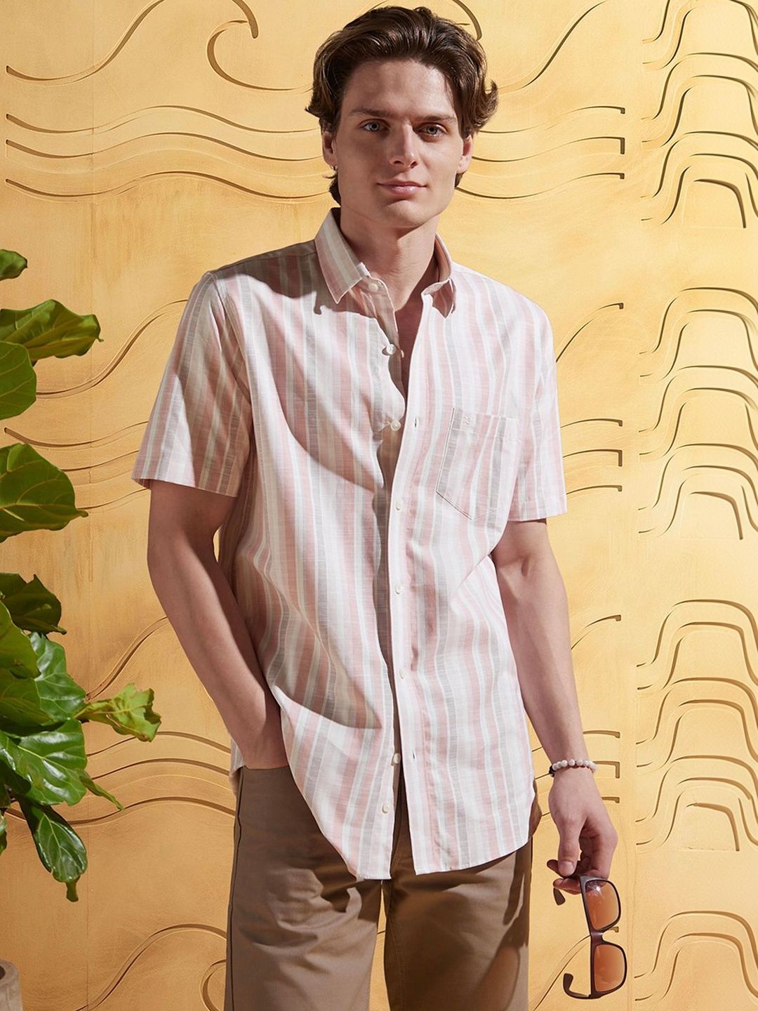 Peter England Casuals Men Striped Casual Shirt