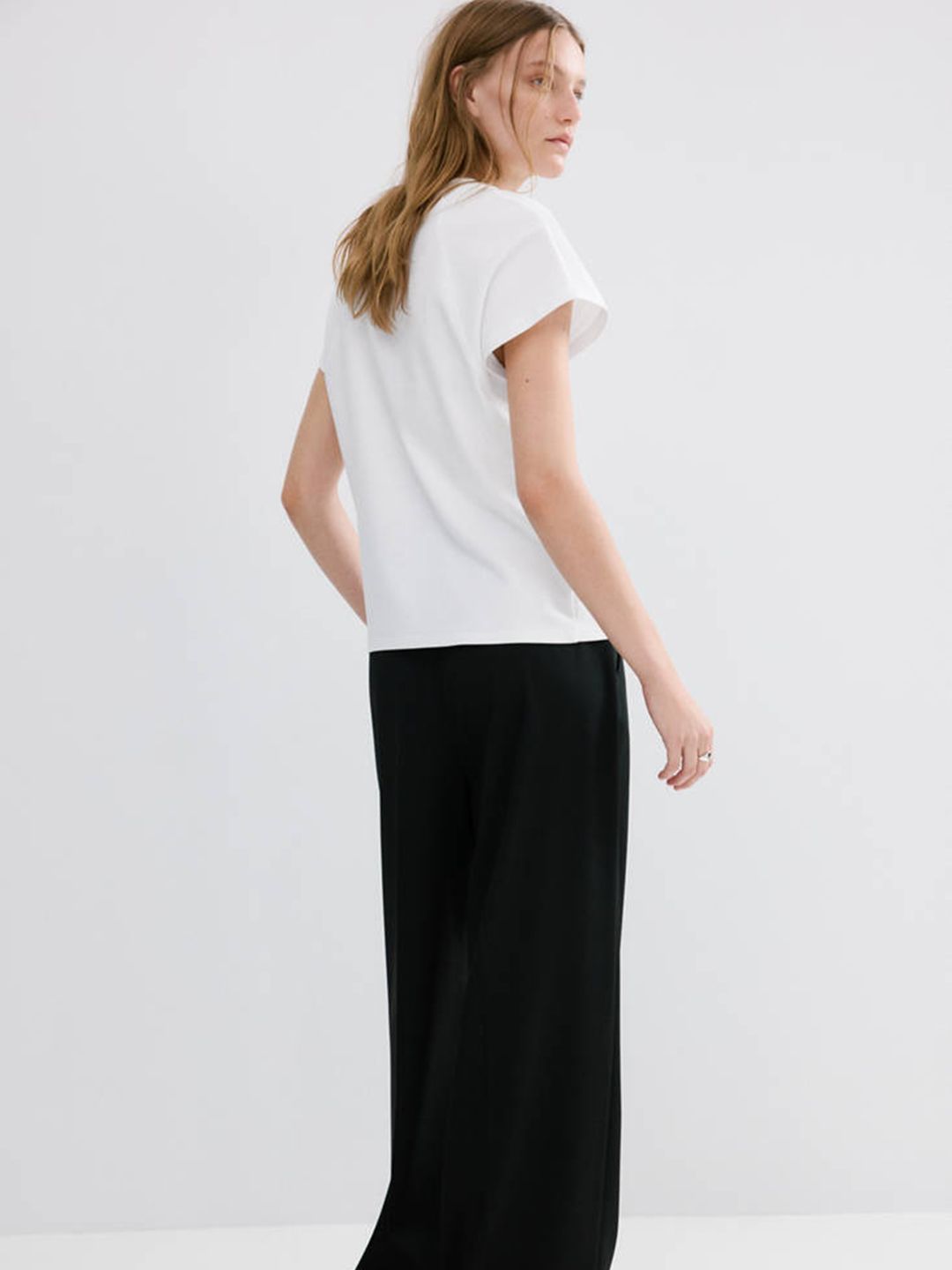 Extended Sleeves Pure Cotton T-shirt