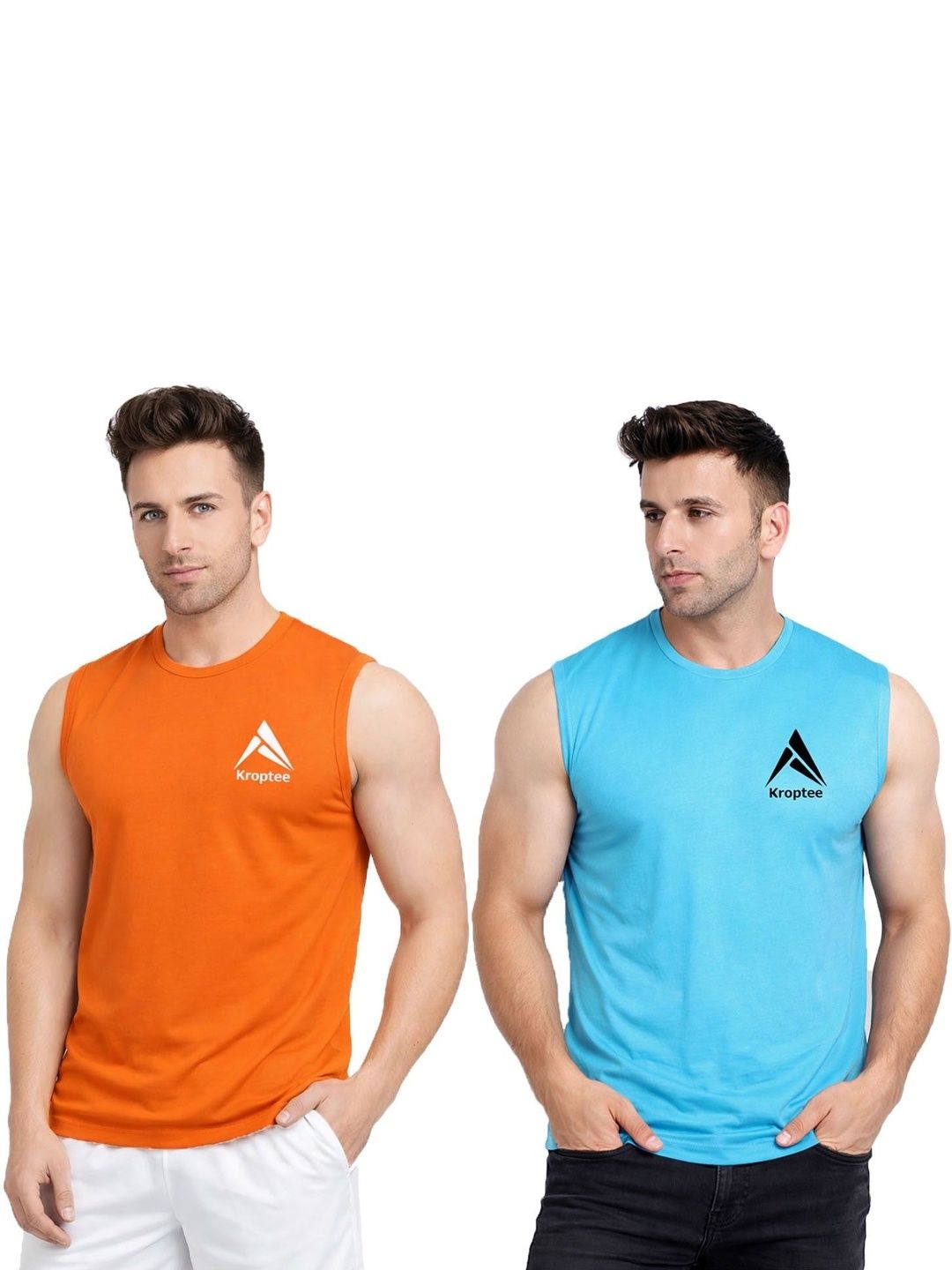 Kroptee Pack of 2 Assorted Gym Vest