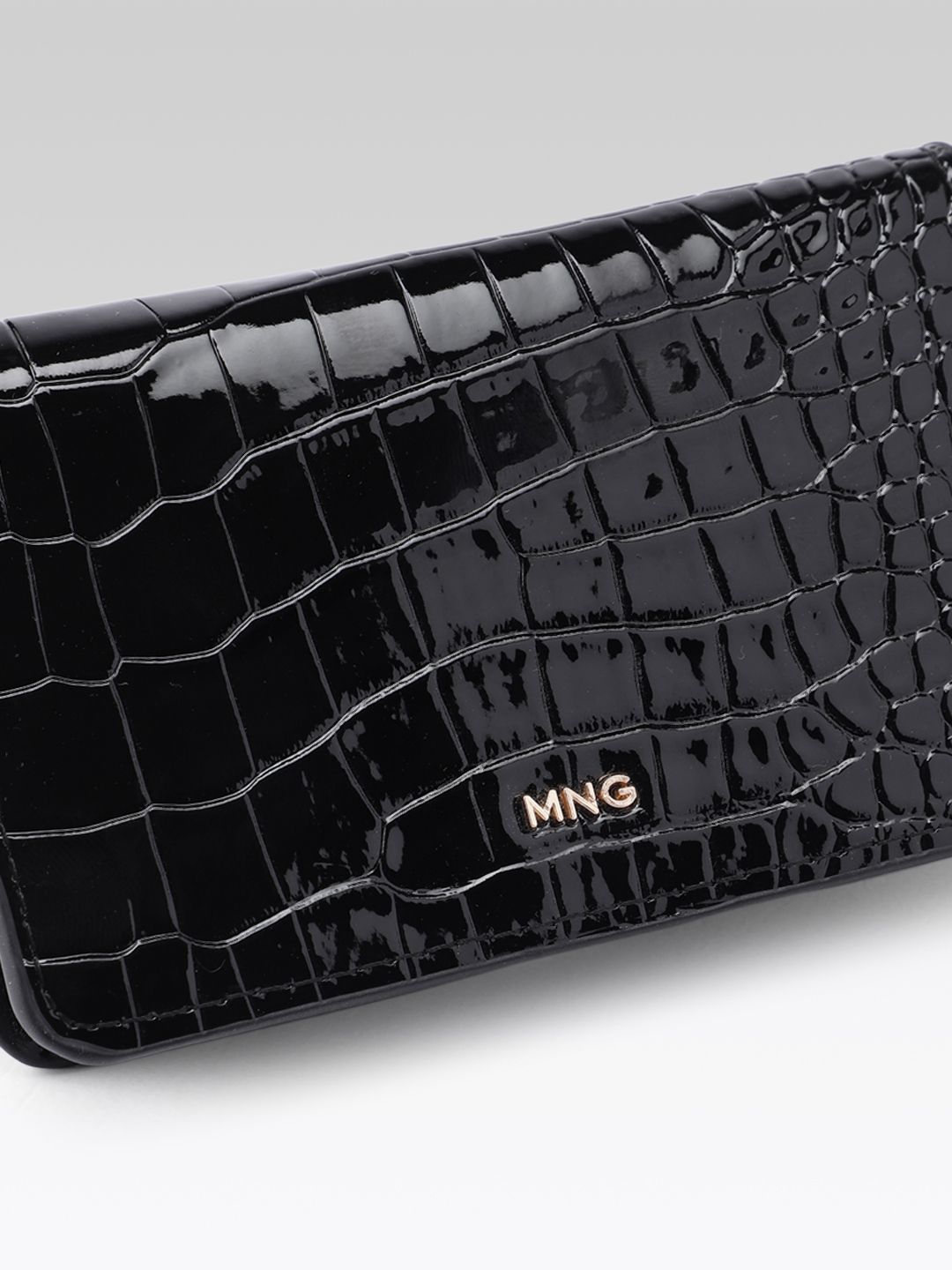 Animal Textured Two Fold Wallet