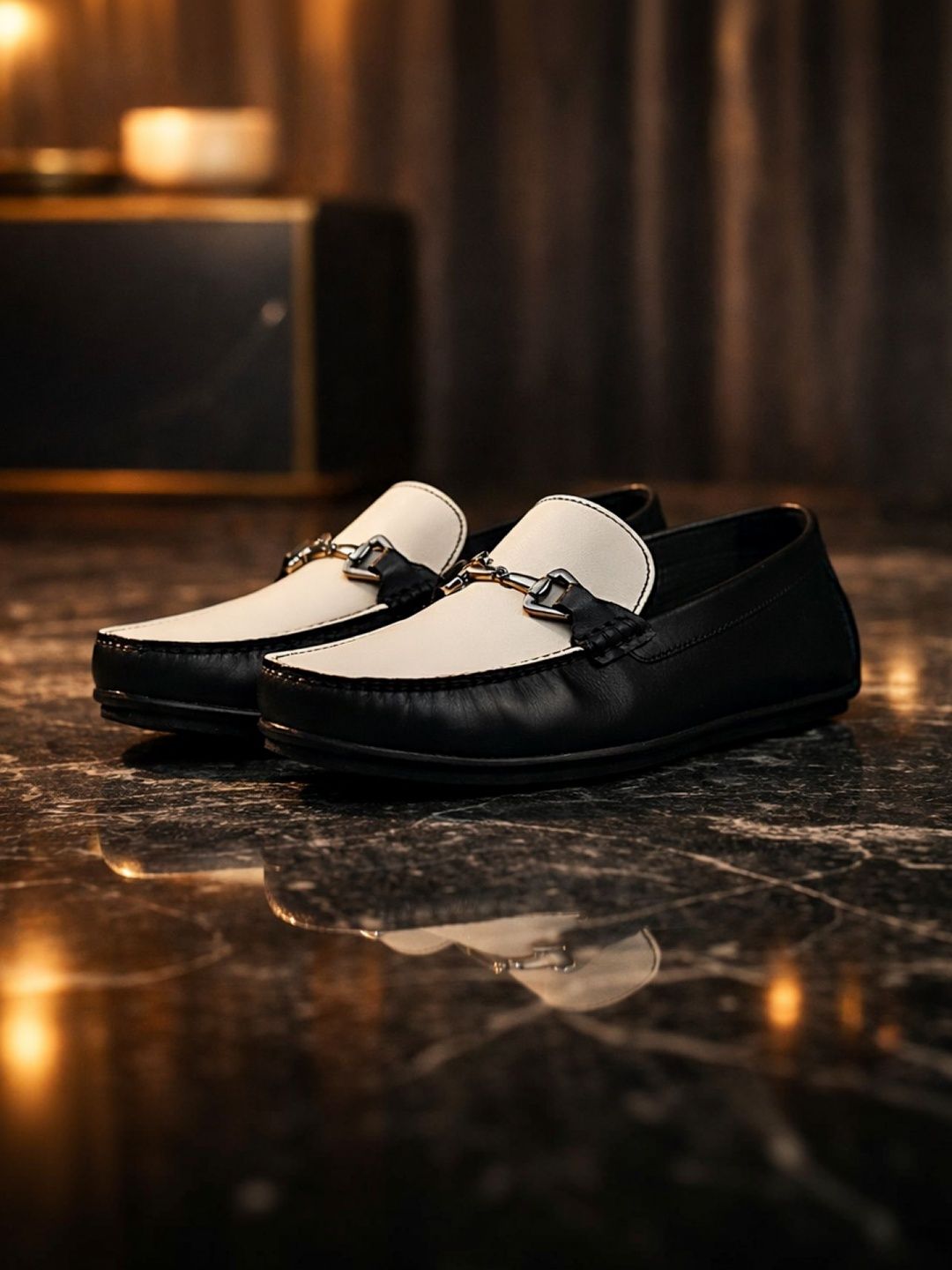 Ruosh Men Leather Driving Shoes