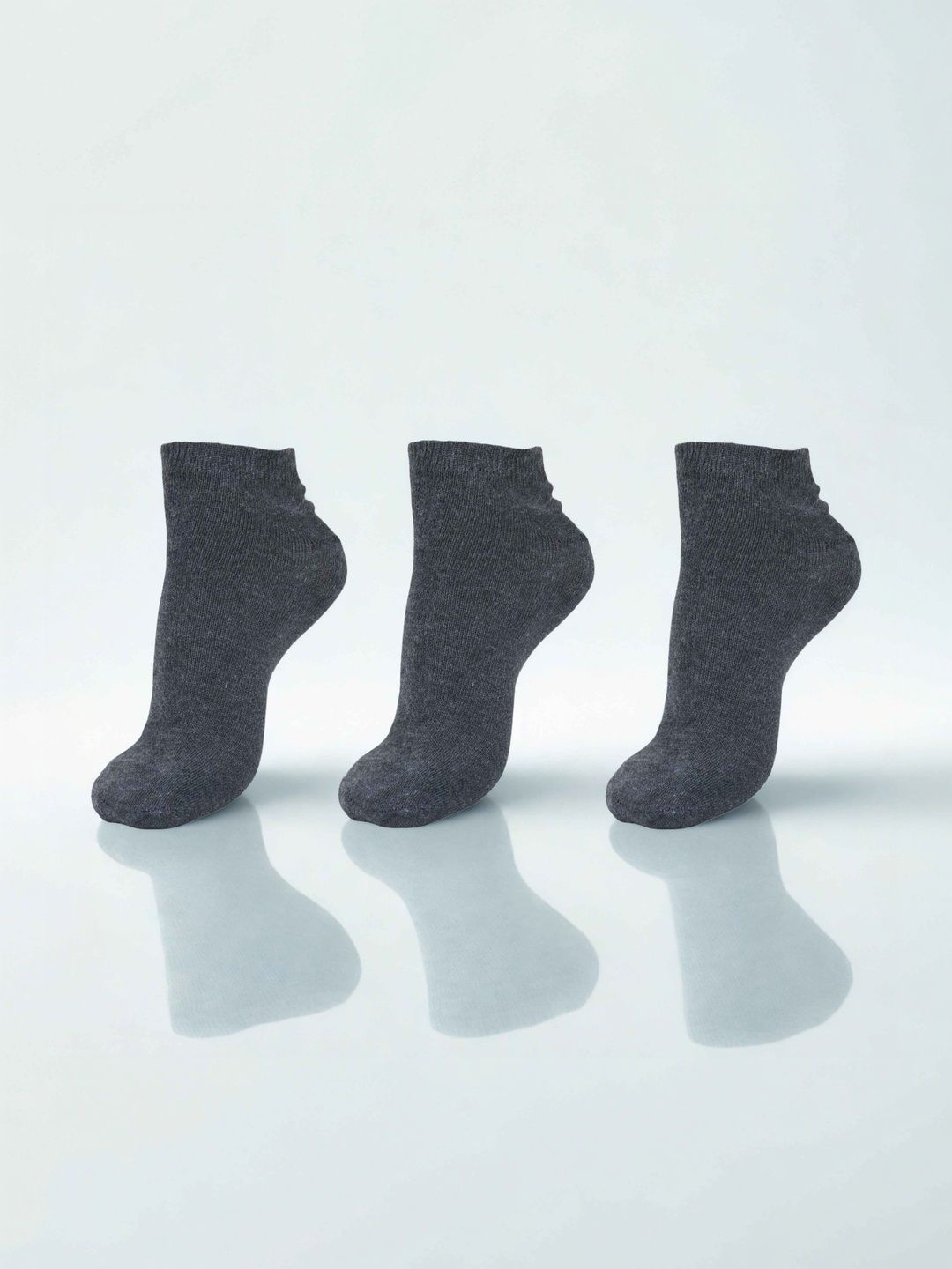 MJE Men Pack of 3 Cotton Blend Ankle Length Socks