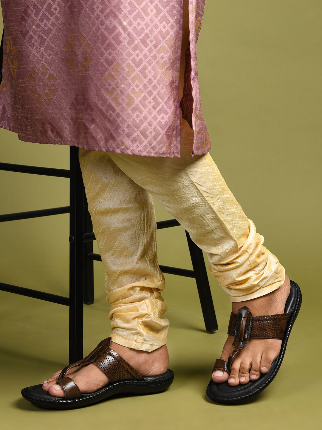 STEPSOFT Ethnic Leather Comfort Sandals