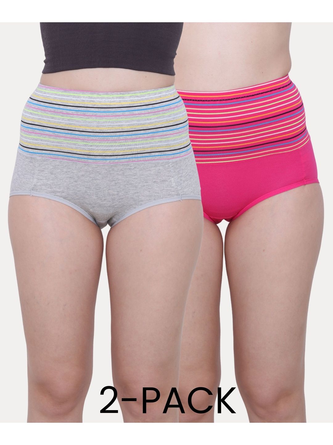 Glamoras Pack of 2 High Waist Tummy Tucker Shapewear