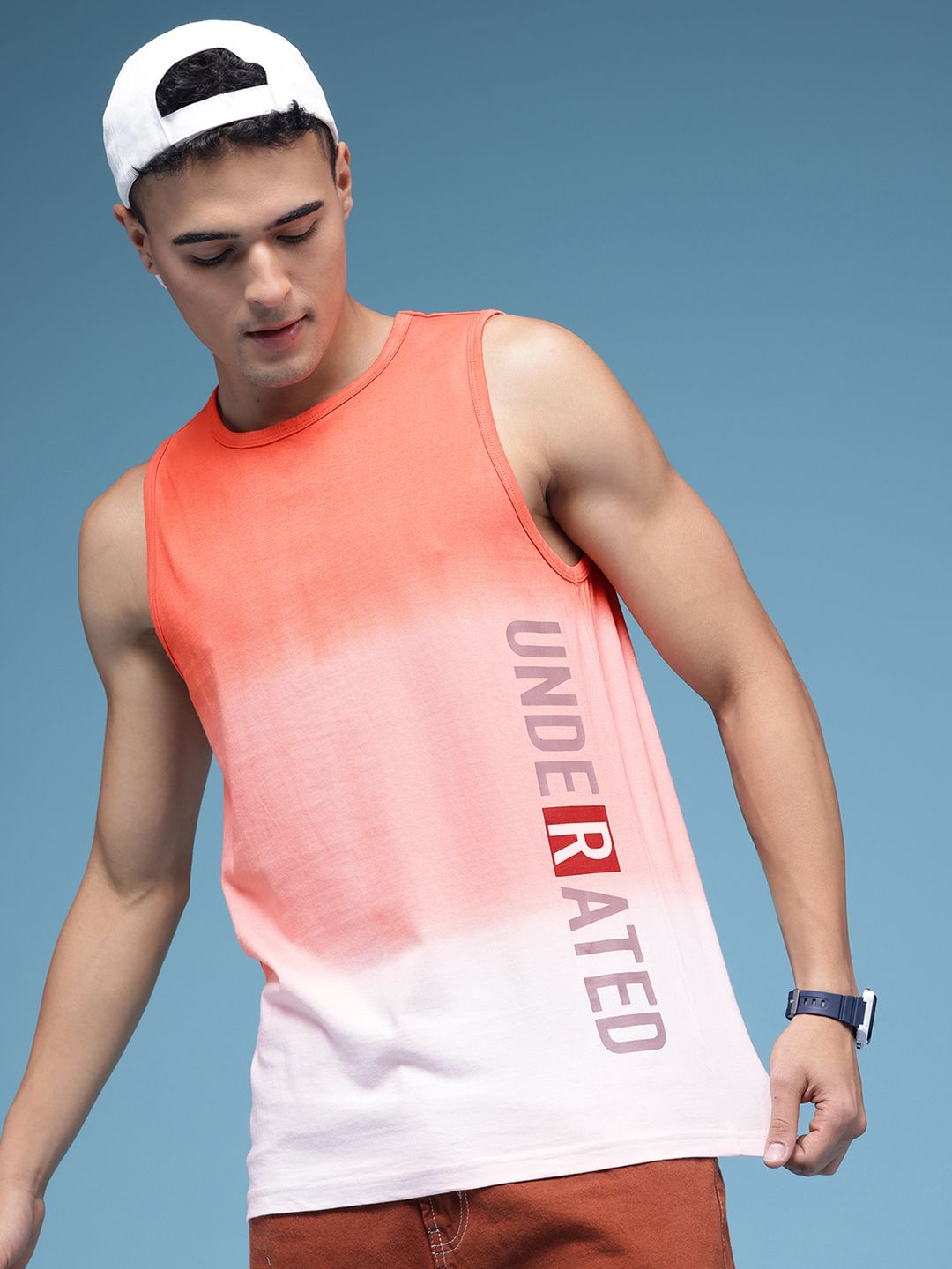 HERE&NOW Ombre Dyed Effect Pure Cotton T-shirt