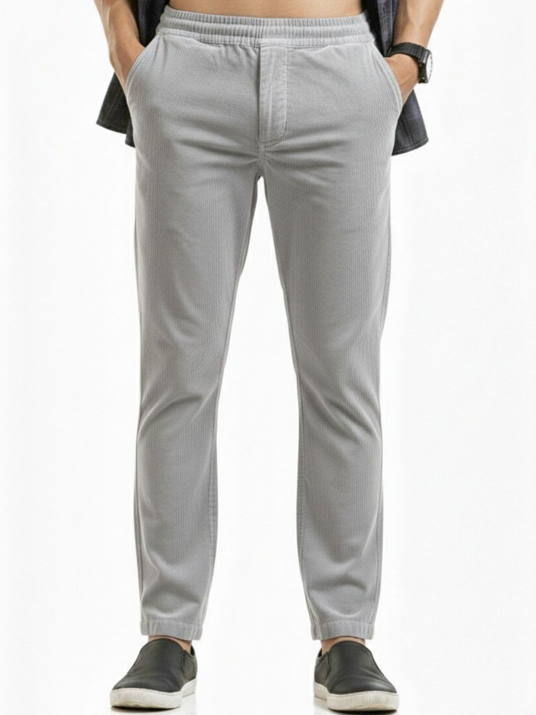 BELANO BELANO Men Relaxed Easy Wash Corduroy Trousers