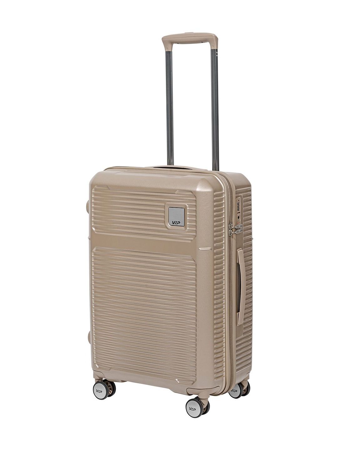 VIP VIP Vero Brown Medium Hard Luggage 65cm Check-in Trolley Bag with 8 Wheels & TSA Lock