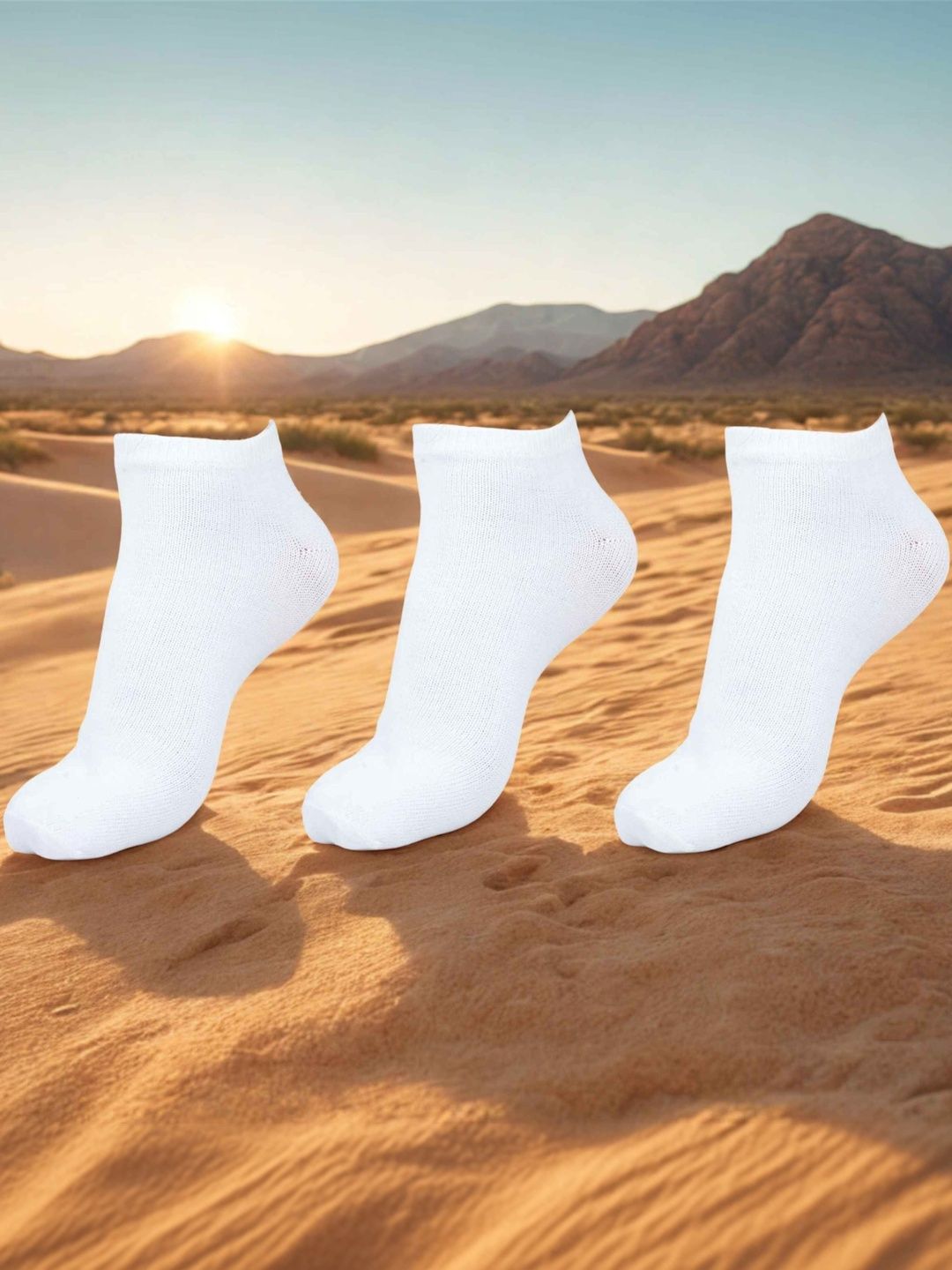 MJE Men Pack of 3 Cotton Blend Ankle Length Socks