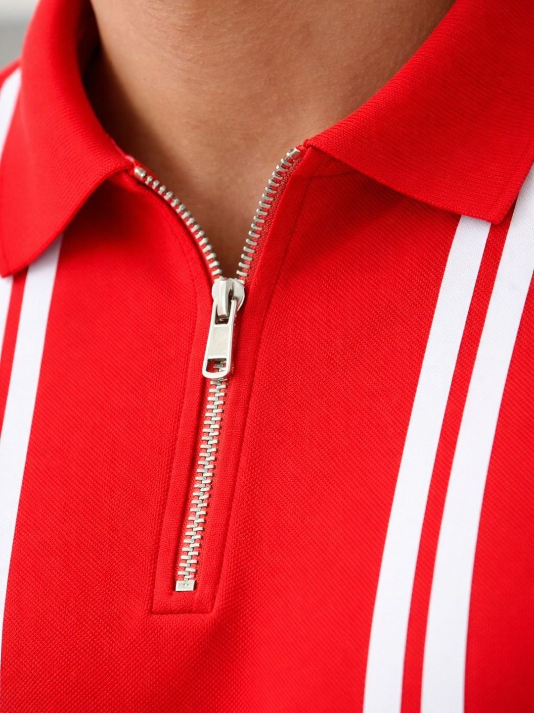 Moda Rapido Men Striped Polo Collar T-shirt