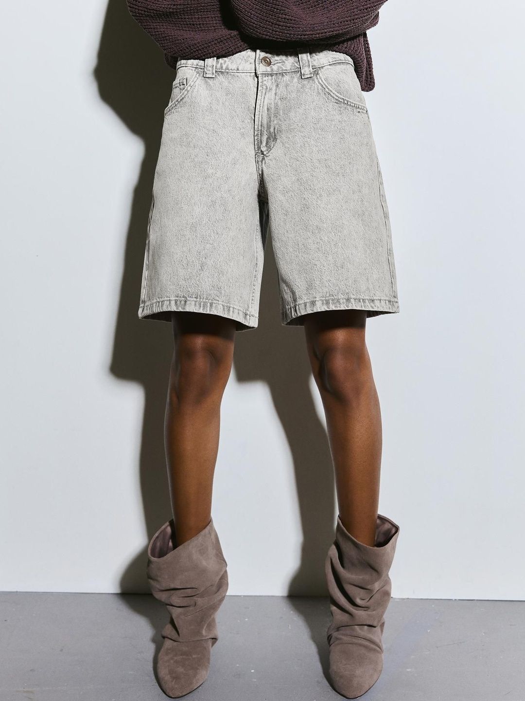 Baggy denim shorts