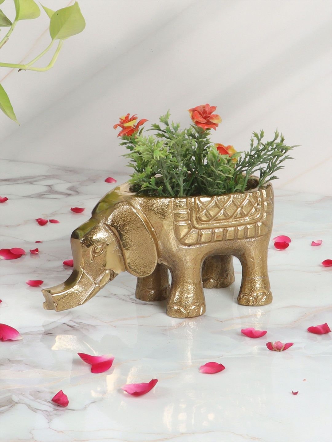 Two Moustaches Elephant Shaped Flower Vase