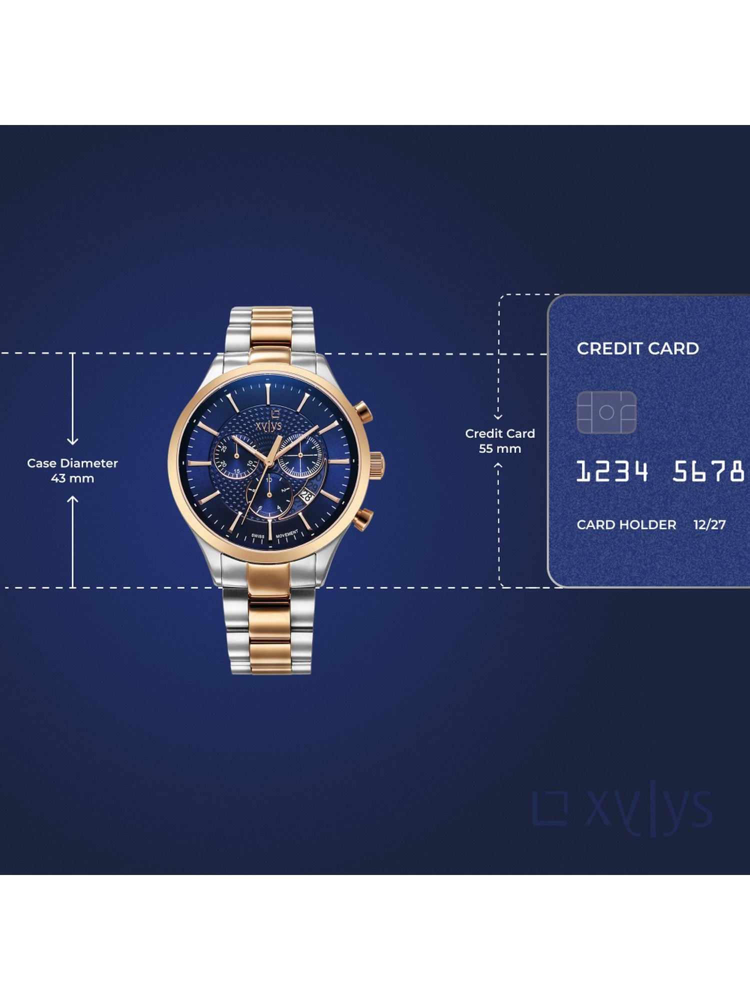 Buy Xylys Men Triumph Swiss Chronograph Stainless Steel Blue Dial