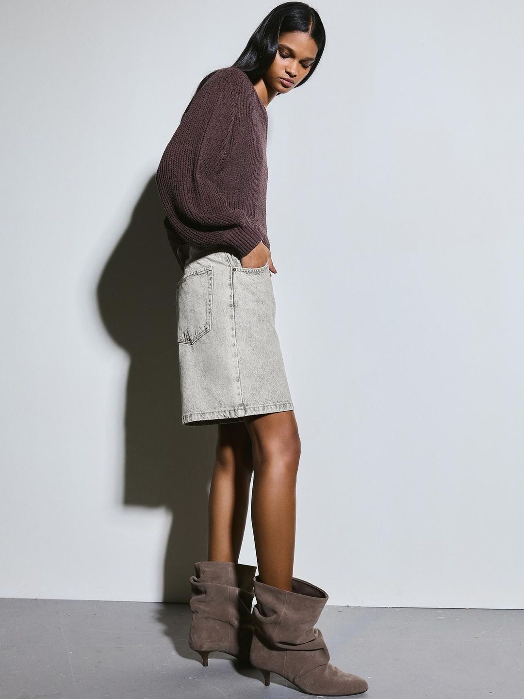Baggy denim shorts