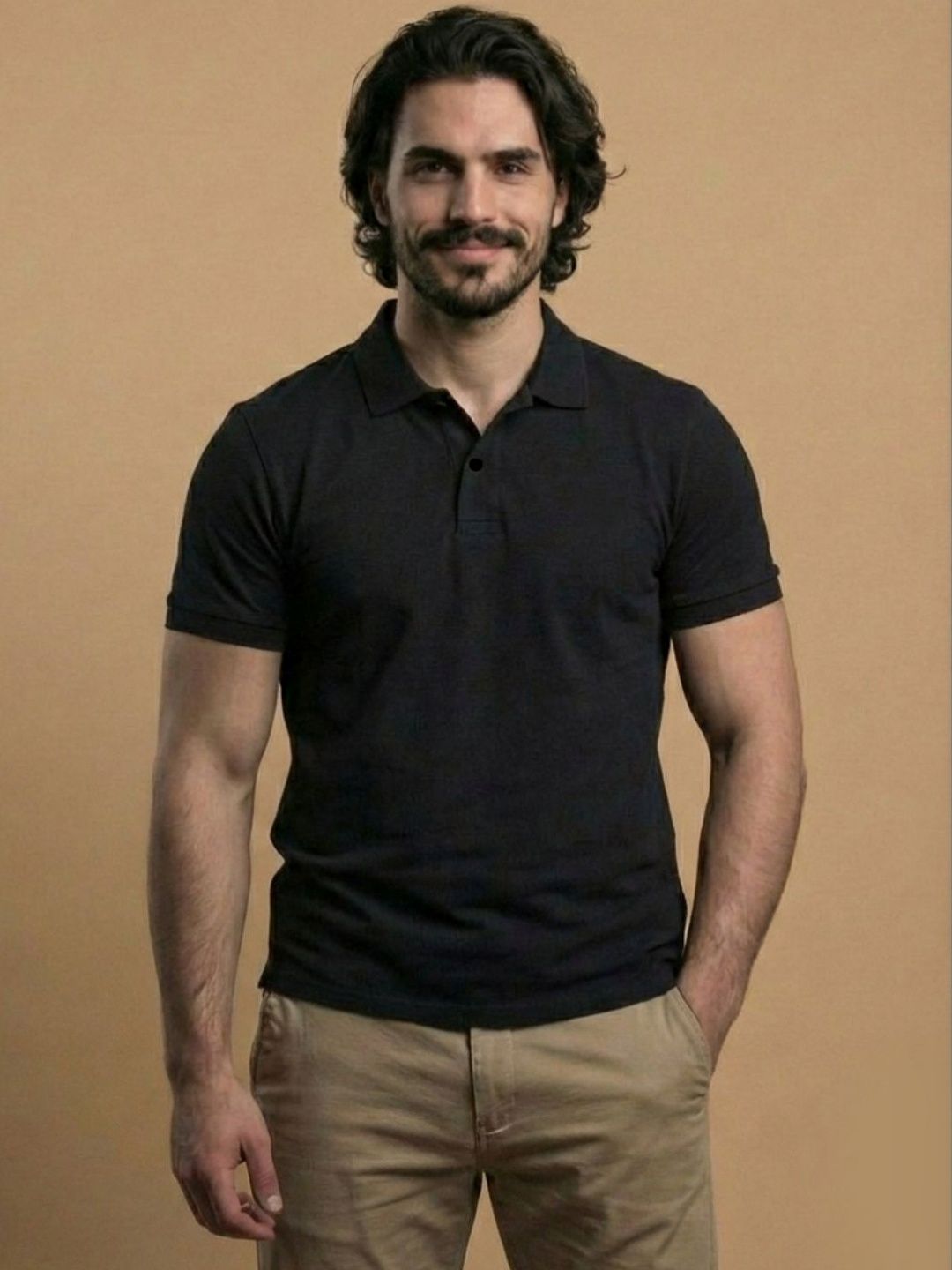 MCCALLOPS Men Polo Collar T-shirt